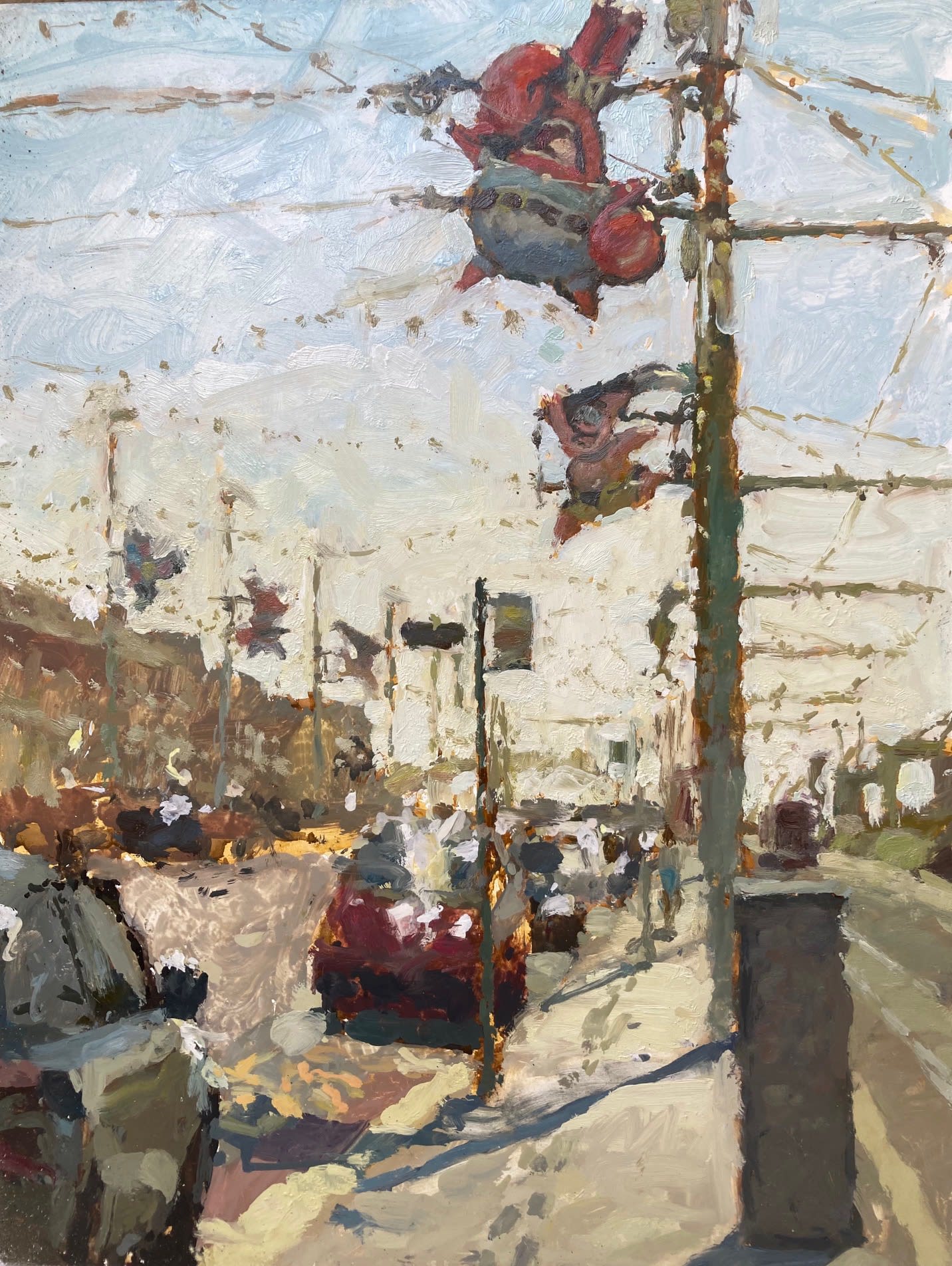 Adam Ralston Mr.Krabs Oil on board 40 x 30cm £750