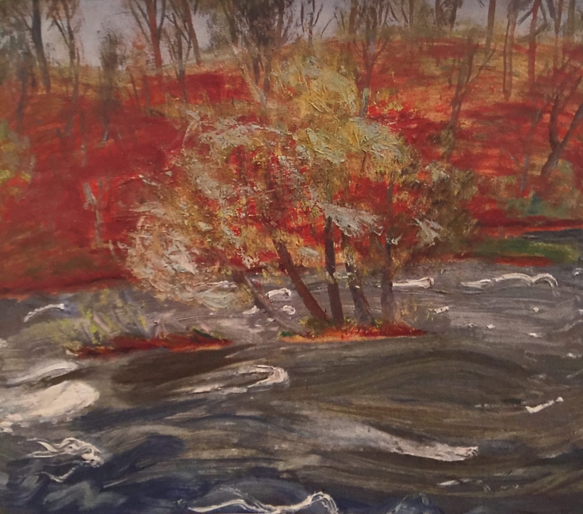 Winifred NICHOLSON (1893 – 1981) The River Eden, 1959 Oil on board 22 ½ x 3/8 inches / 57 x 67 cm