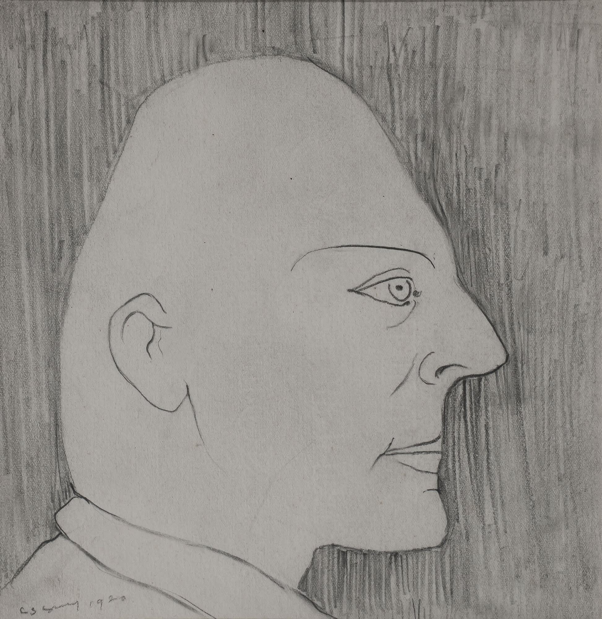 Laurence Stephen Lowry, Head of a Man, 1920