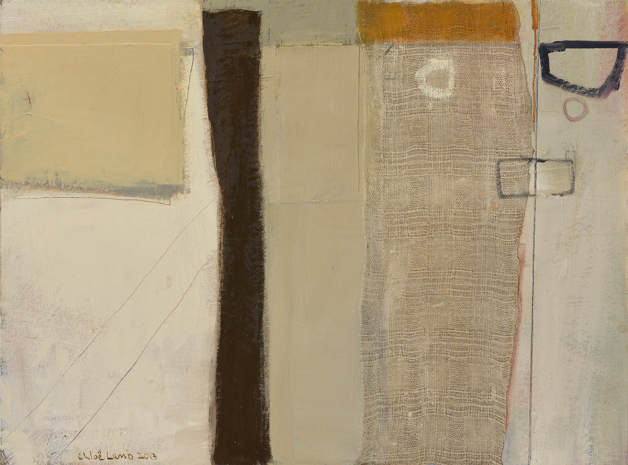 12b, Amble Sands III, oil and collage, 30" x 40"