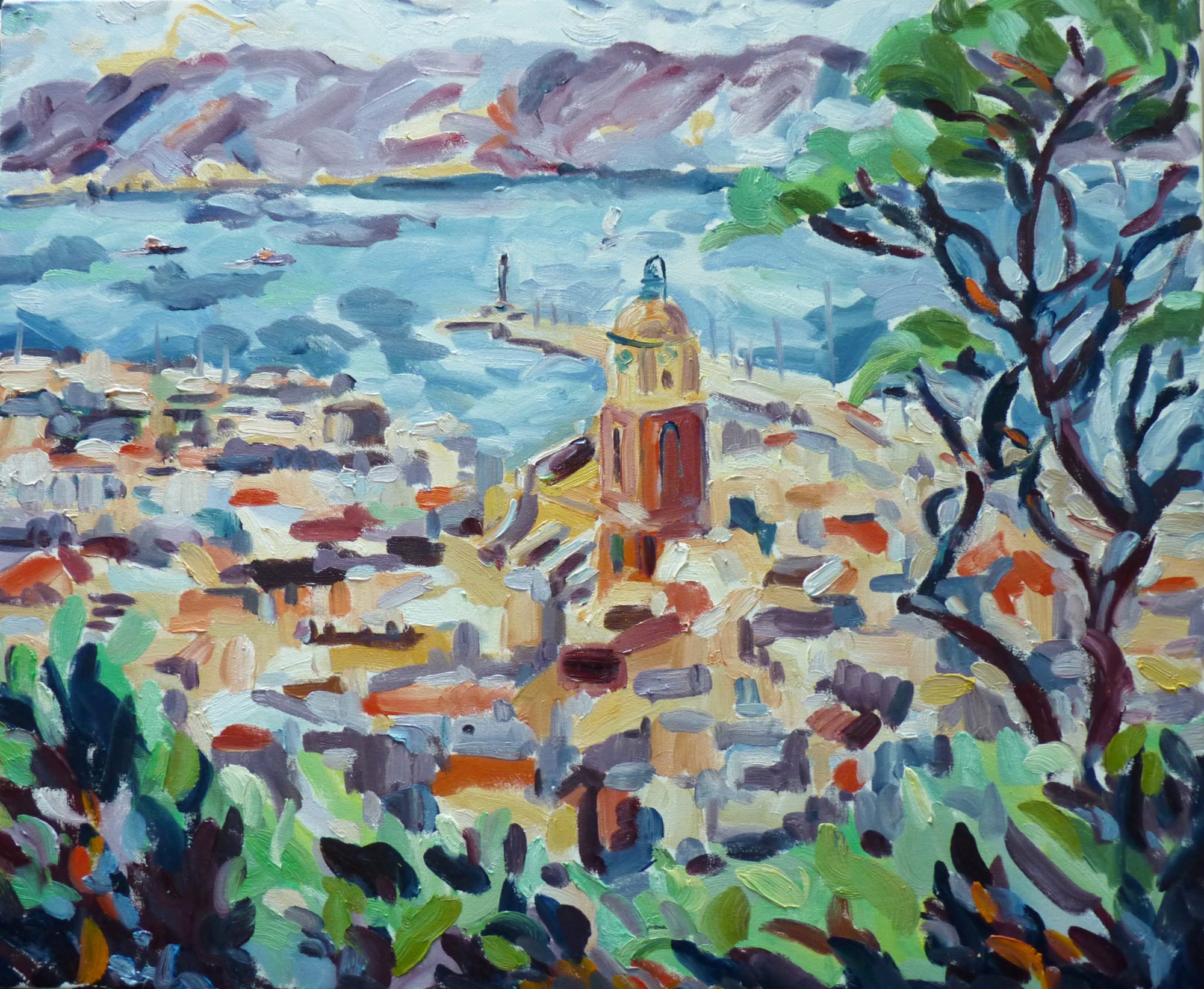 Fi Katzler. St Tropez. Oil on canvas.60 x 73cm. Price: £1,250