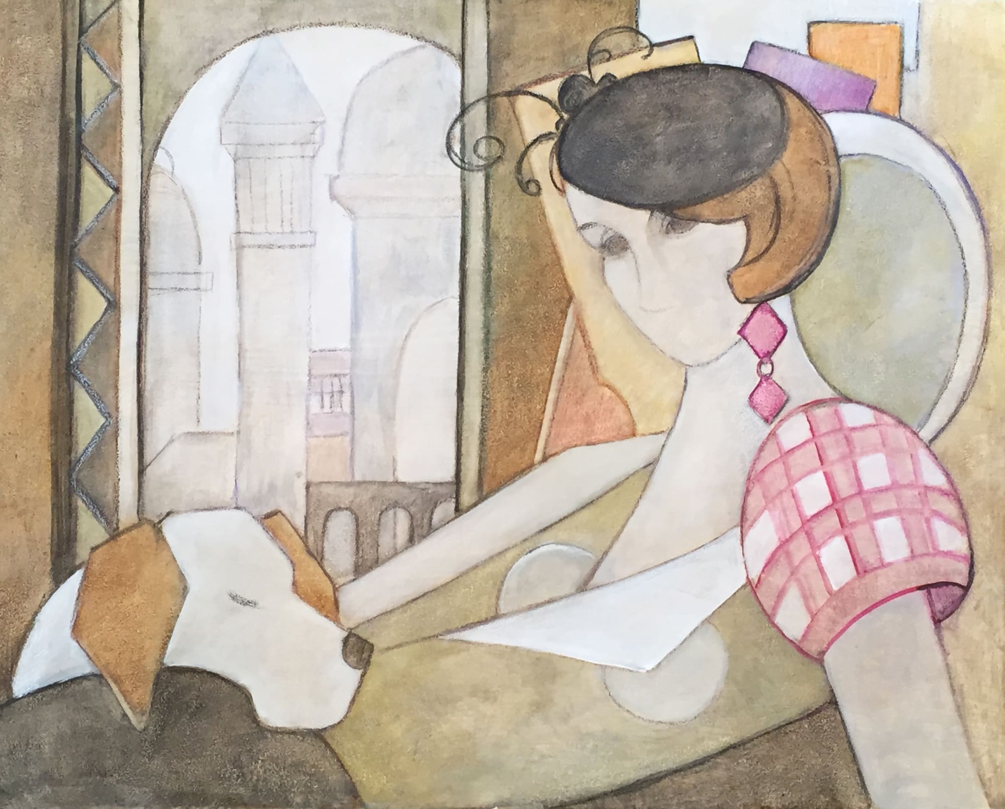 Judy Hulbert. Ascot. Mixed media. 51x62cm. Price: £1,550