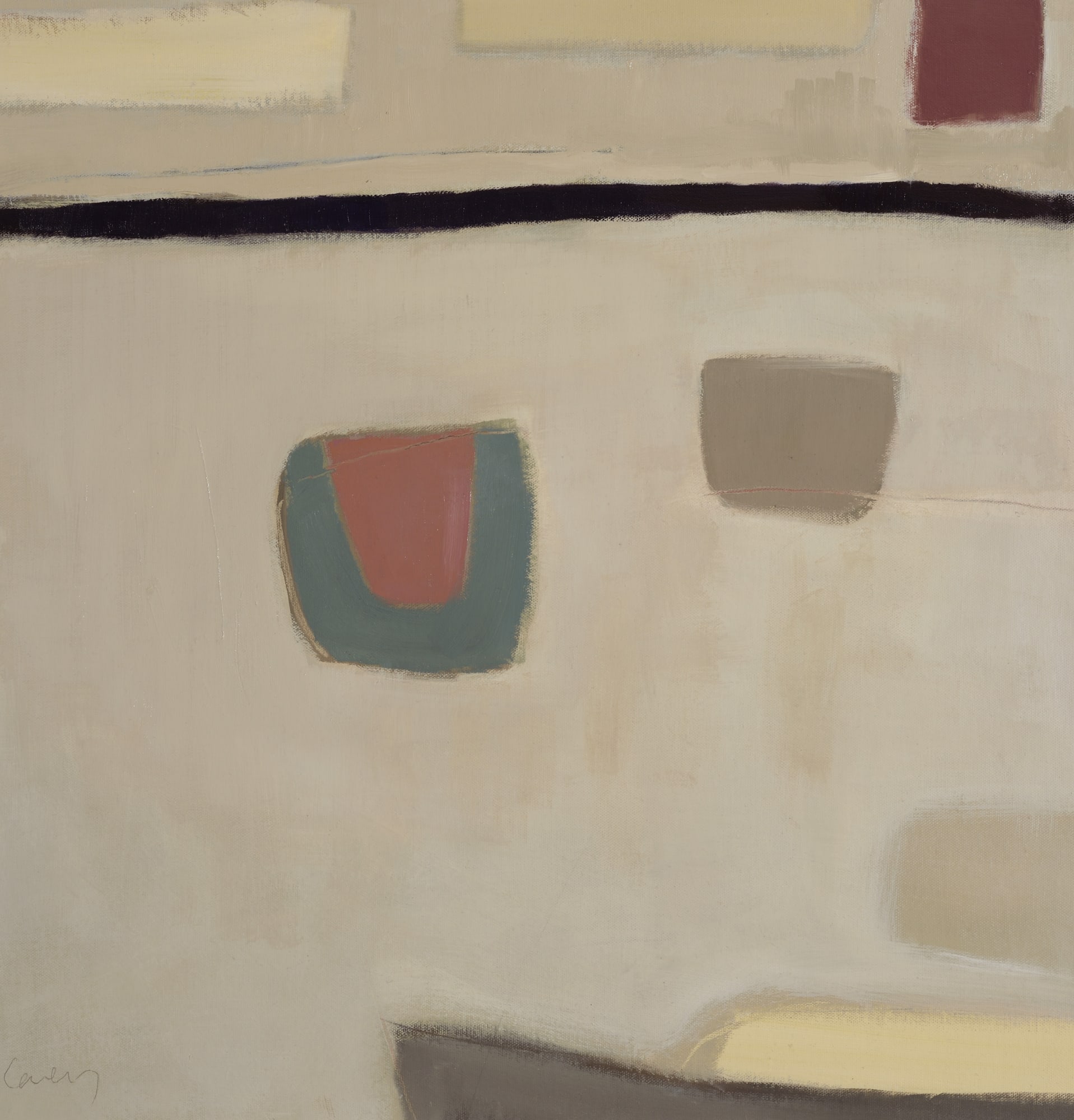 Netta Carey. Port in a Storm. Oil on Board. 60 x 60 cms Price: £2,400