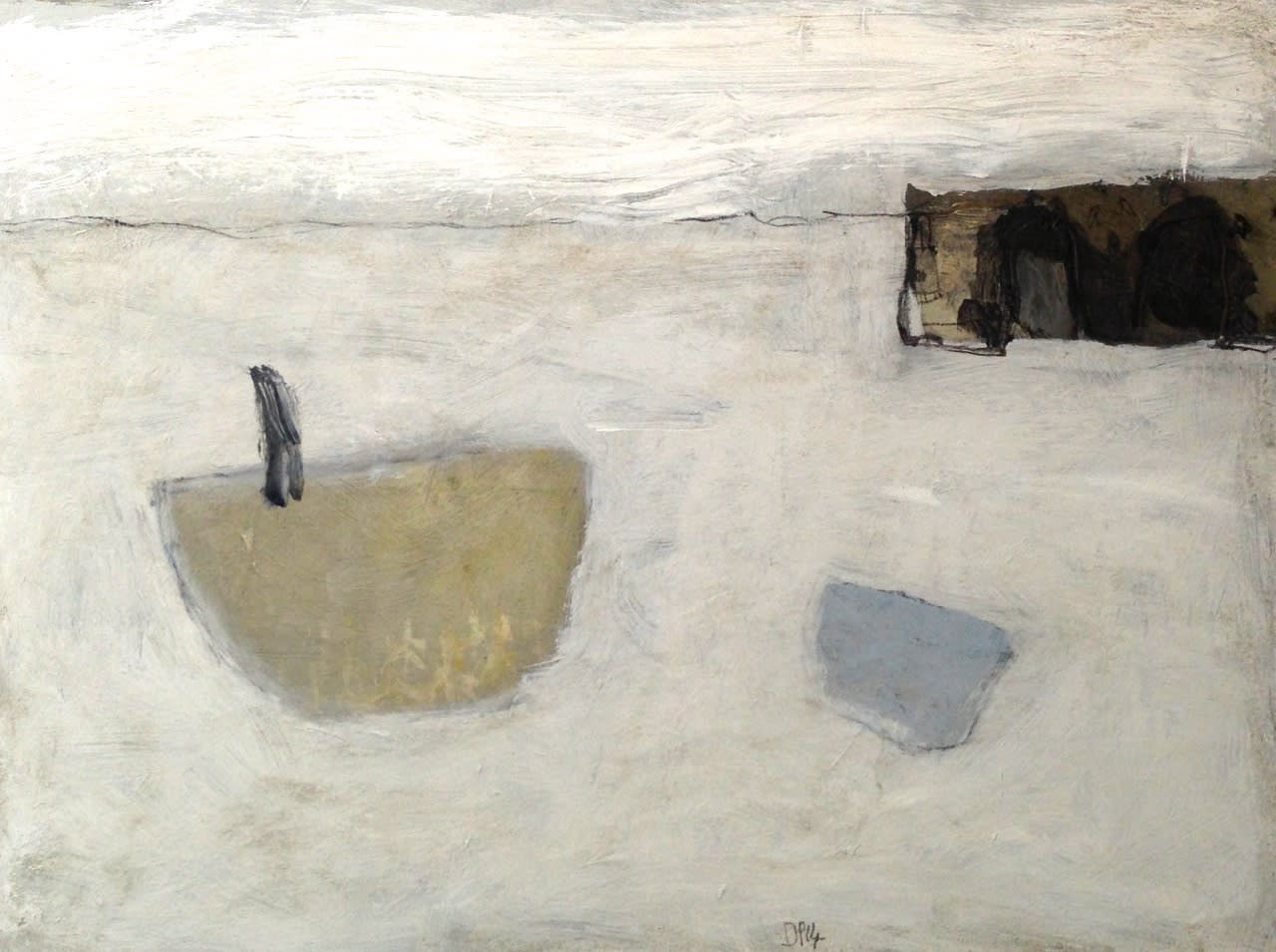 David Pearce (Born 1963) Stillness Signed Mixed Medium on Panel 11 3/4 x 15 3/4 in 30 x 40 cms