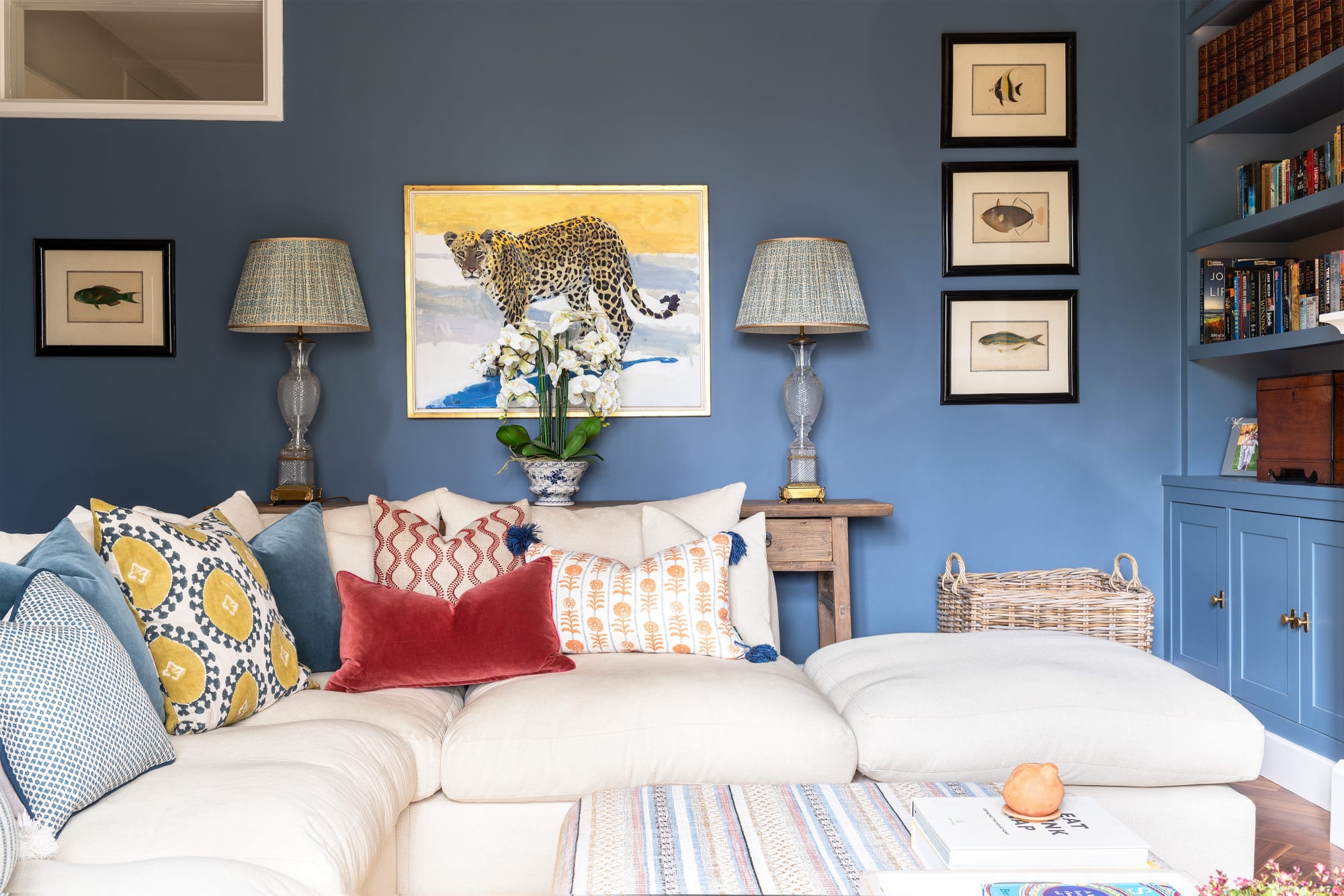 'Etosha Leopard' by John Dobbs. Interior design by Charlotte Elizabeth Design Ltd. Photography by Amy Harvey (@amyharveyphoto).