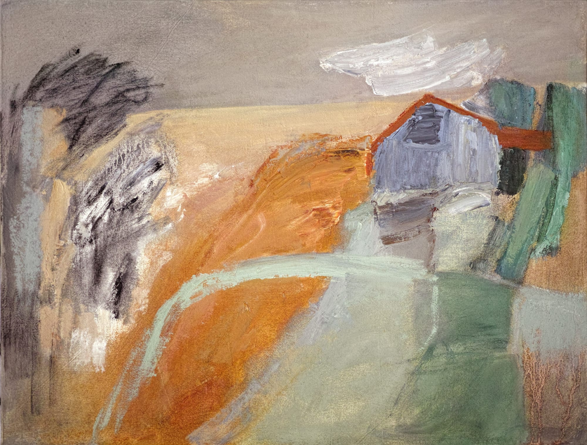 Liz Neild. Windy Day. Oil on boar, 38x51cm. Price: £1,500