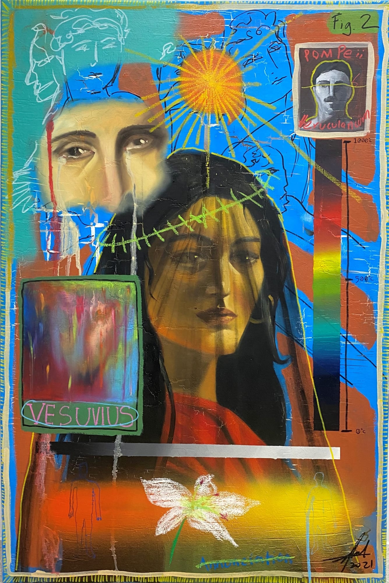 Israfil Ridhwan, Vesuvius as a woman, 2021