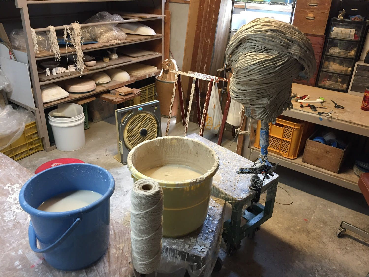 Sato Masayuki: Studio process, 2018.