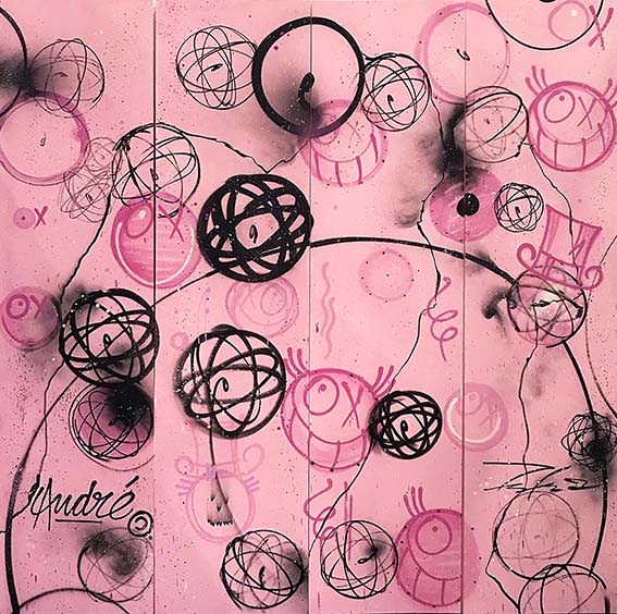 Work in Progress André Saraiva x Futura Acrylic and Spray paint on canvas