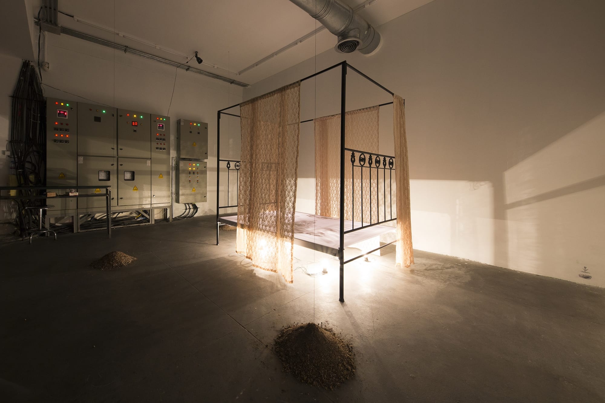 Installation View of Memento Mori a duo presentation of works by Mina Mohseni and Amirnasr Kamgooyan.