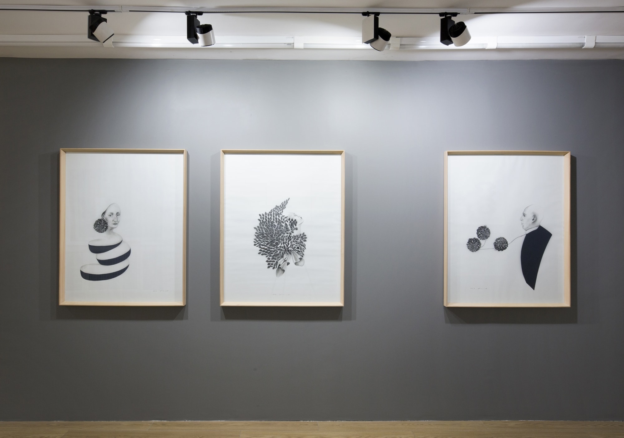 Installation View of Un Écho - 13:13 a solo presentation of works by Bahareh Navabi.