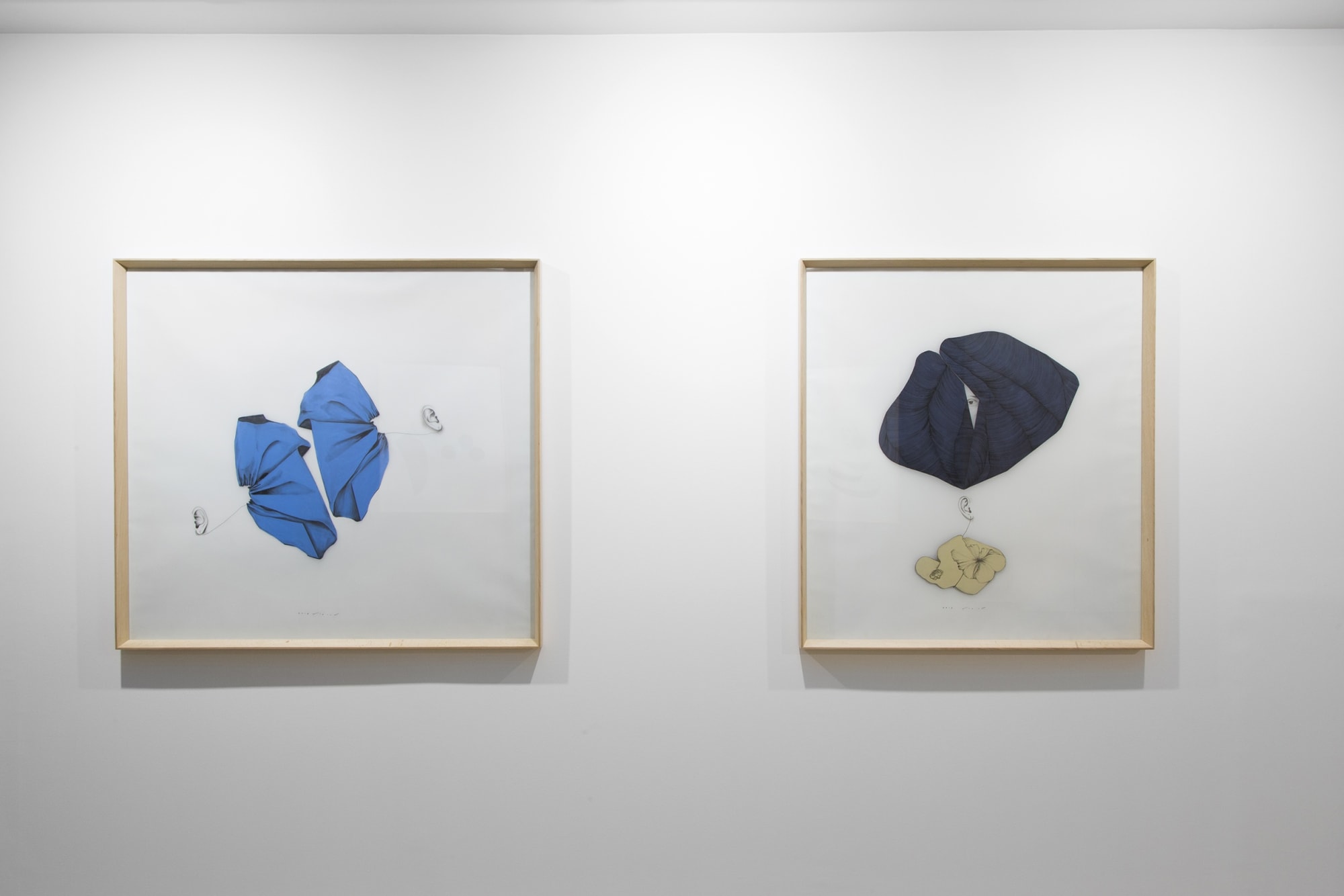 Installation View of Un Écho - 13:13 a solo presentation of works by Bahareh Navabi.