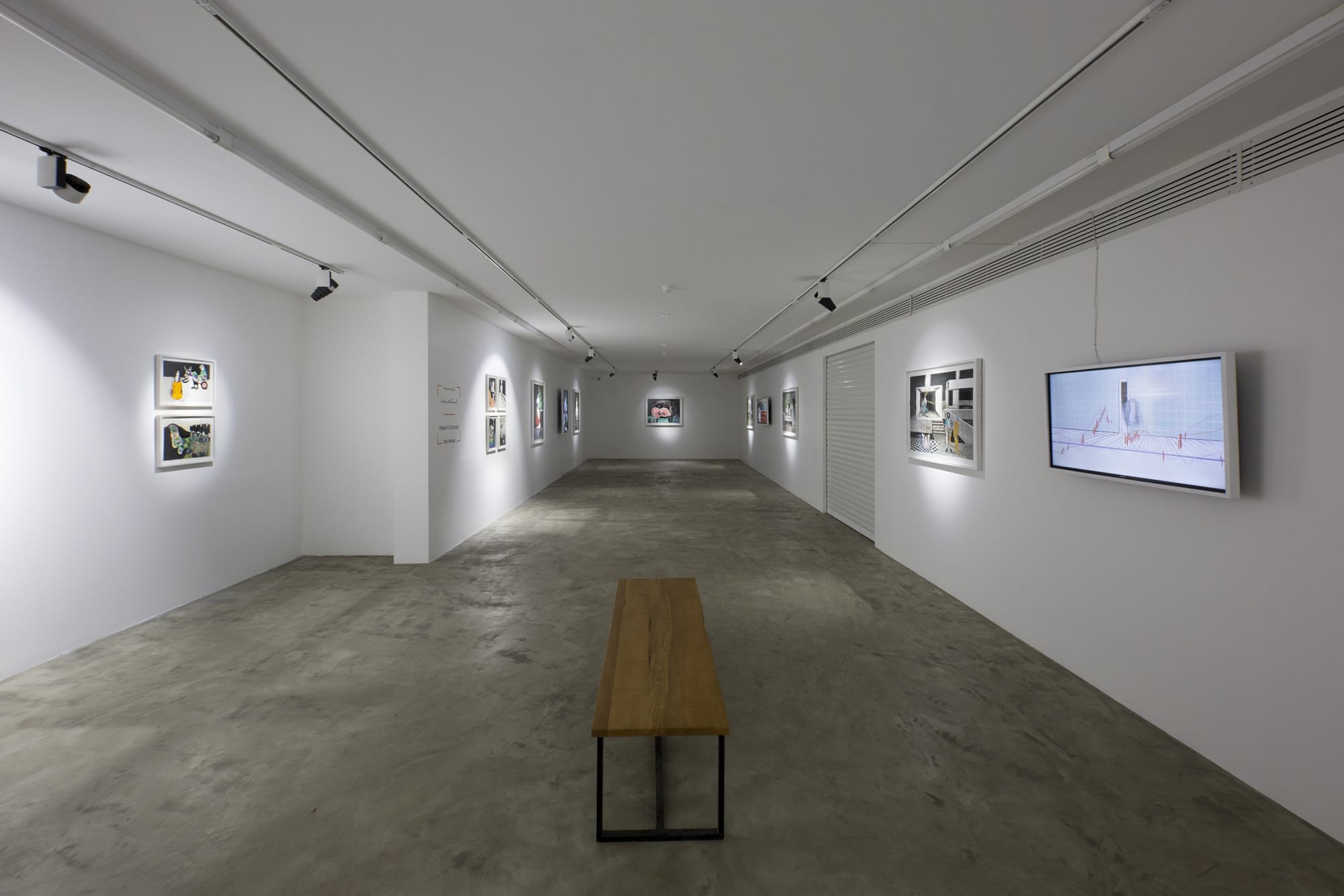Installation View of Panem & Circenses a solo presentation of works by Elika Hedayat.