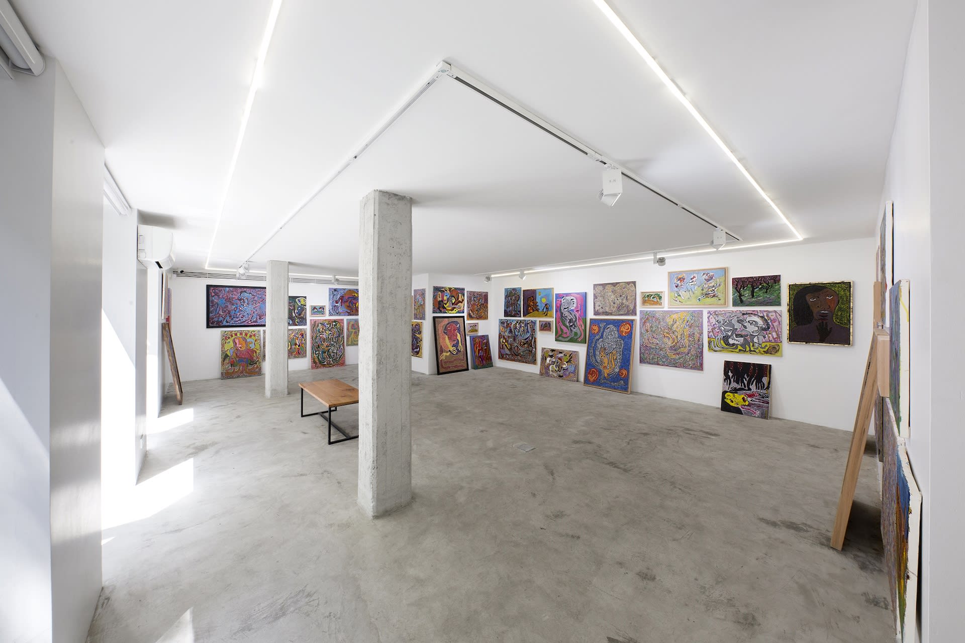 Installation View of Painting Exhibition a solo presentation of works by Ali Razghandi.