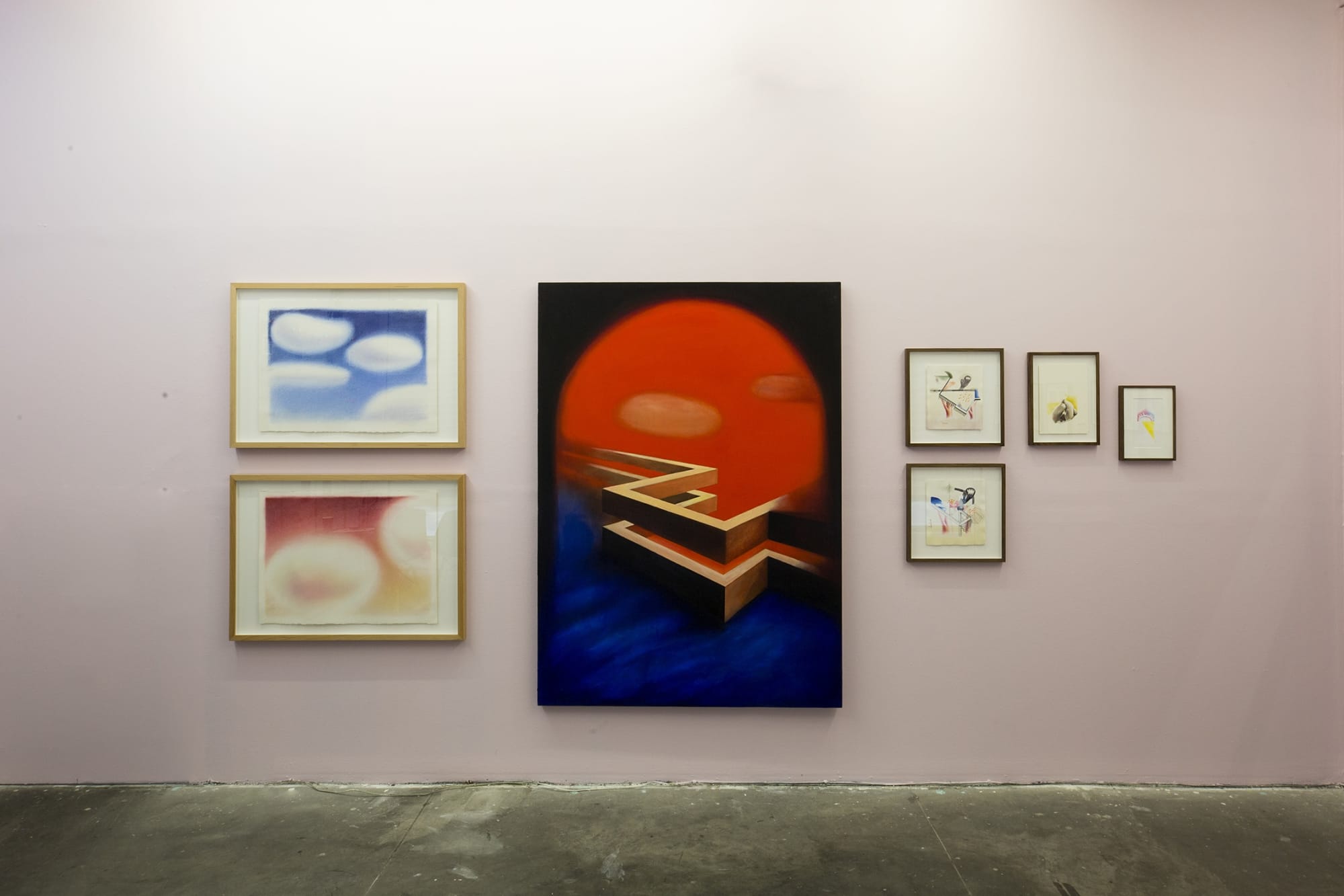 Installation View of Mars Over the Lake a solo presentation of works by Kiarash Alimi.