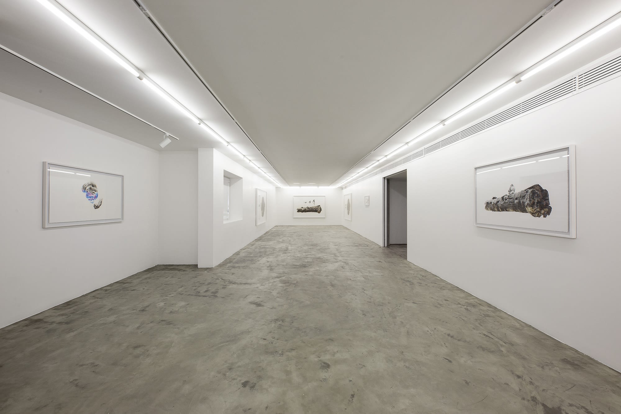 Installation View of Le Premier a solo presentation of works by Nima Zaare .