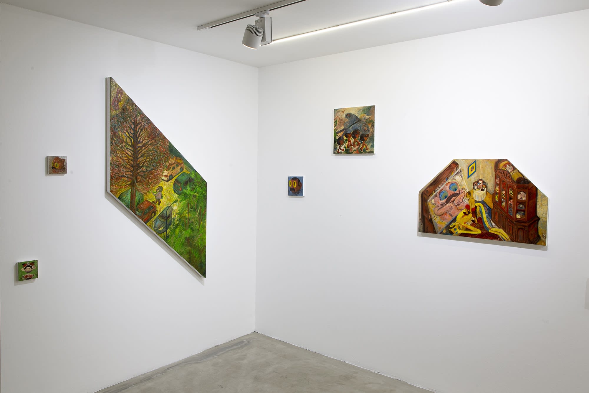 Installation View of A Moon Shaped Artist a solo presentation of works by Milad Mousavi.