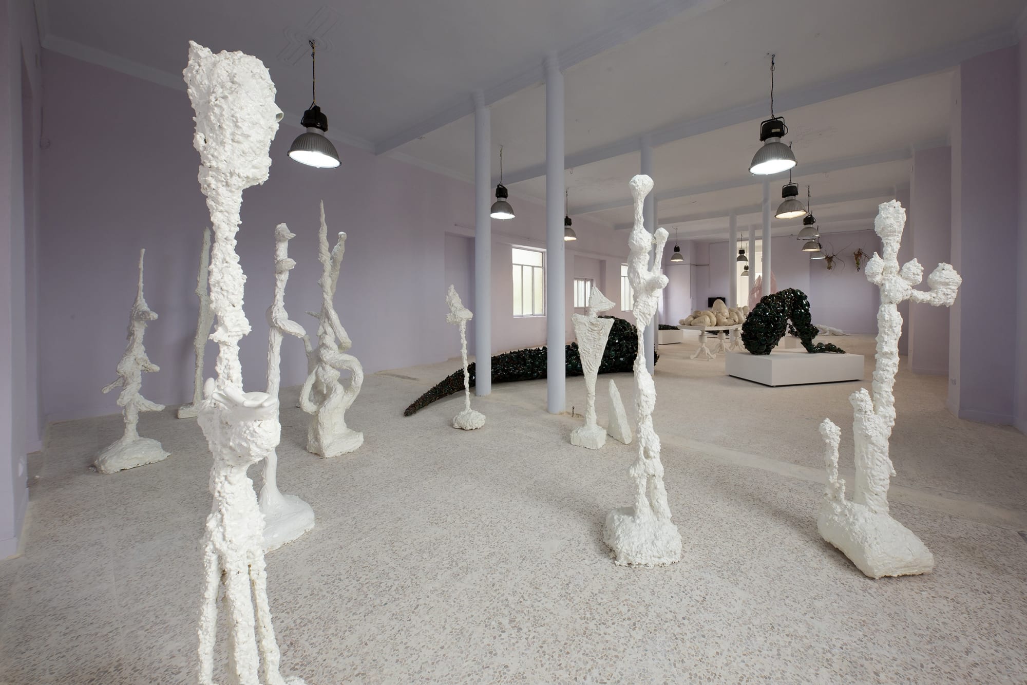 Installation View of The Dinosaur Lost her Bearings a group presentation of works.