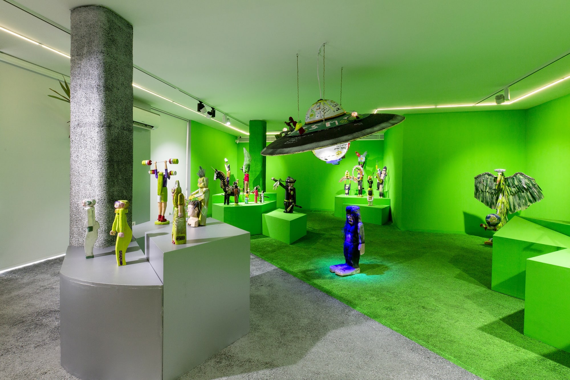 Installation View of Aliens VS Gorillas a solo presentation of works by Amir Kamand.