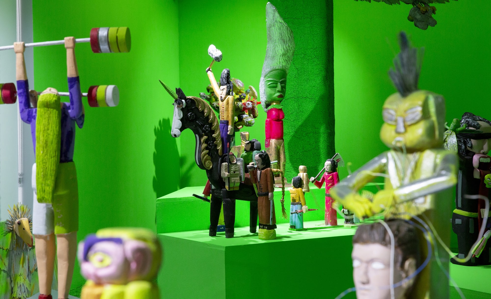 Installation View of Aliens VS Gorillas a solo presentation of works by Amir Kamand.