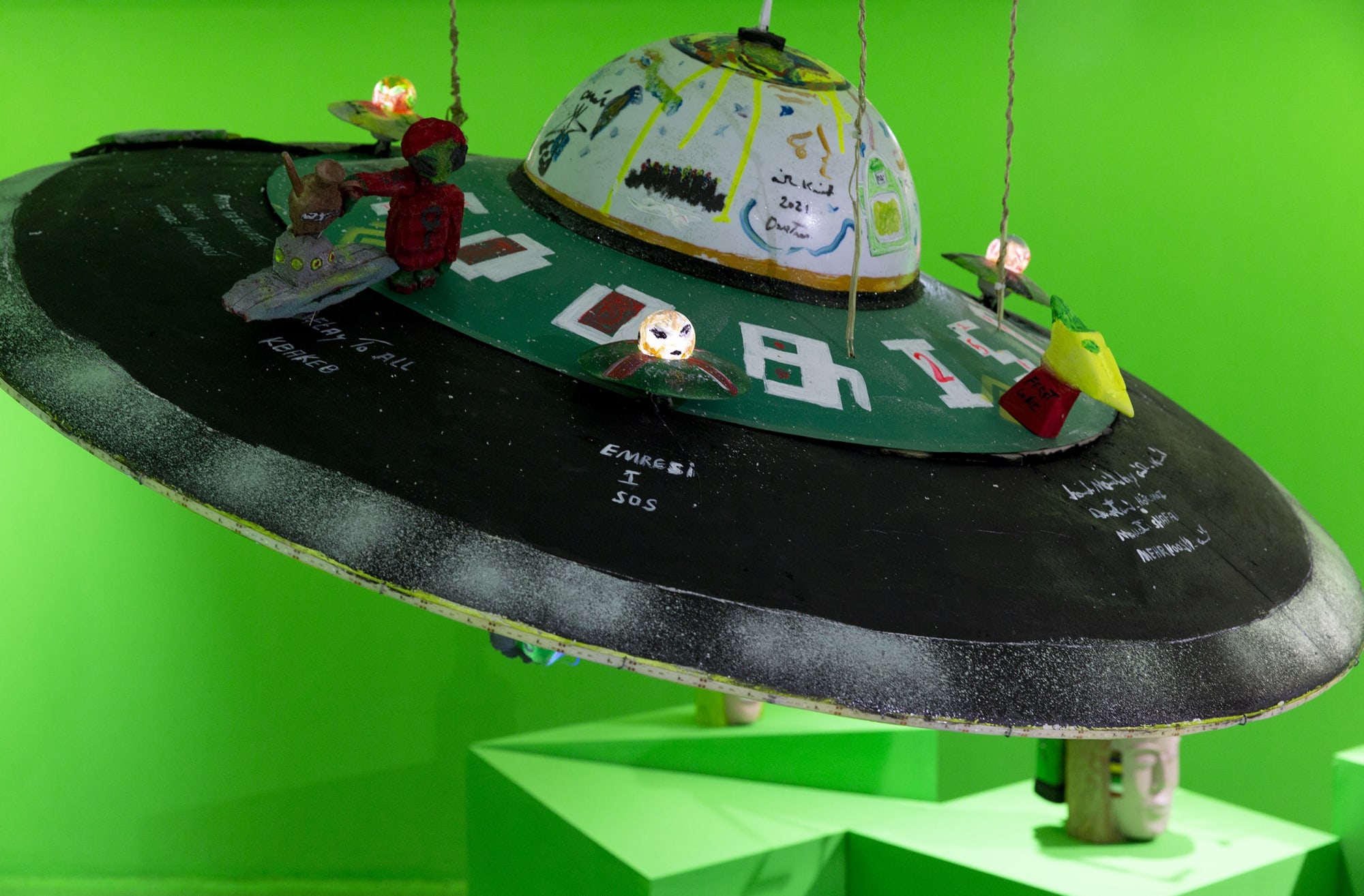 Installation View of Aliens VS Gorillas a solo presentation of works by Amir Kamand.