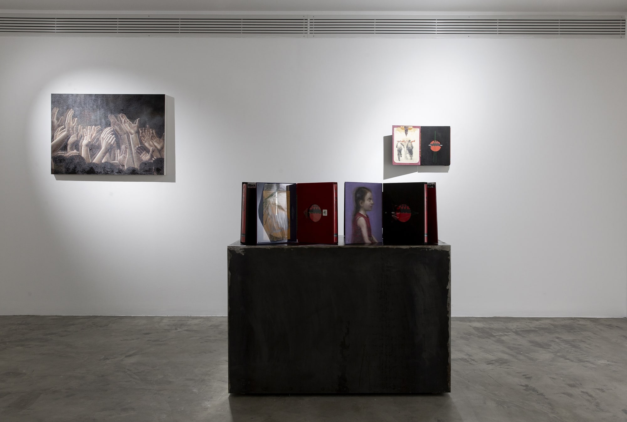 Installation View of Incomplete Dream a solo presentation of works by Naser Bakhshi.