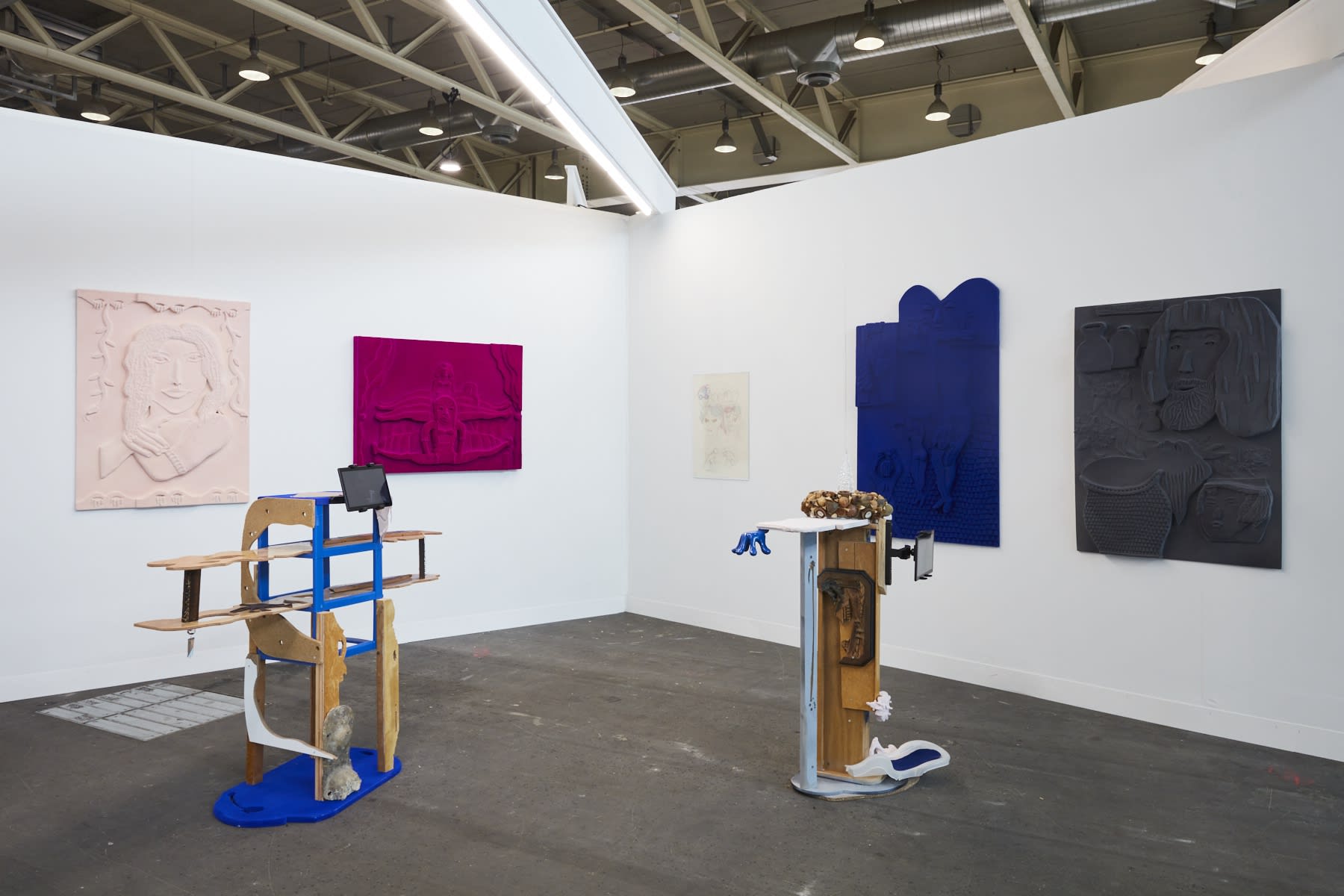 Installation View of Dastan's Basement Booth at Liste Art Fair Basel 2021.