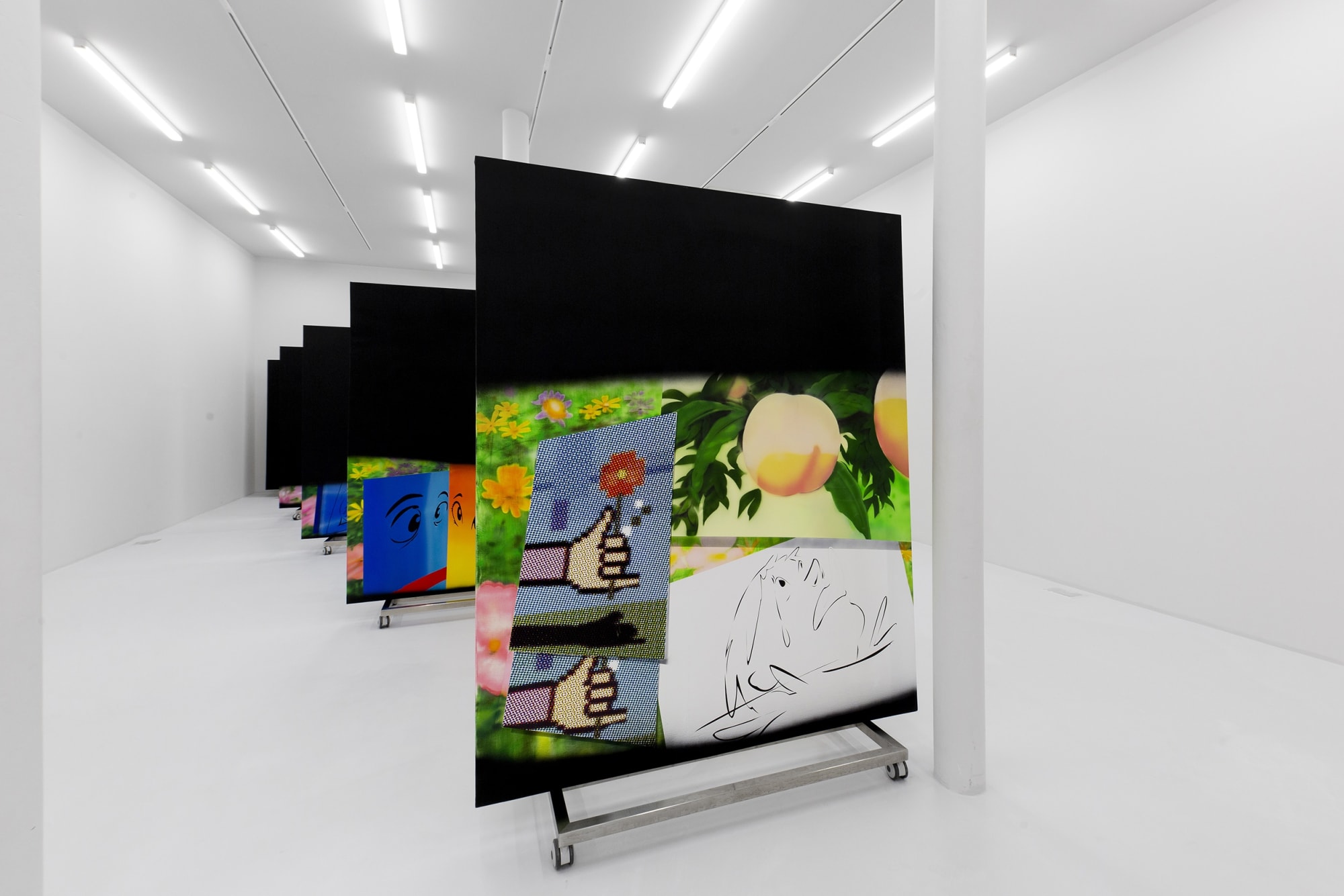 Installation View of In Appreciation of Blinking a solo presentation of works by Hoda Kashiha.