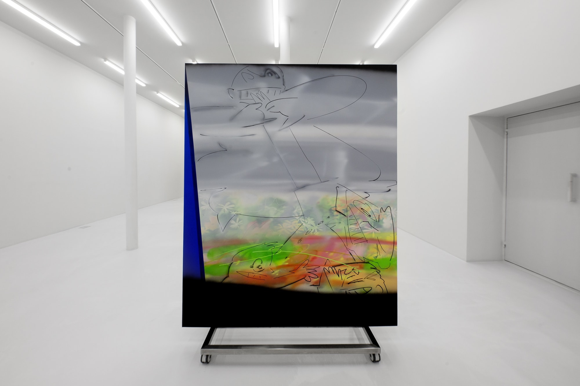 Installation View of In Appreciation of Blinking a solo presentation of works by Hoda Kashiha.