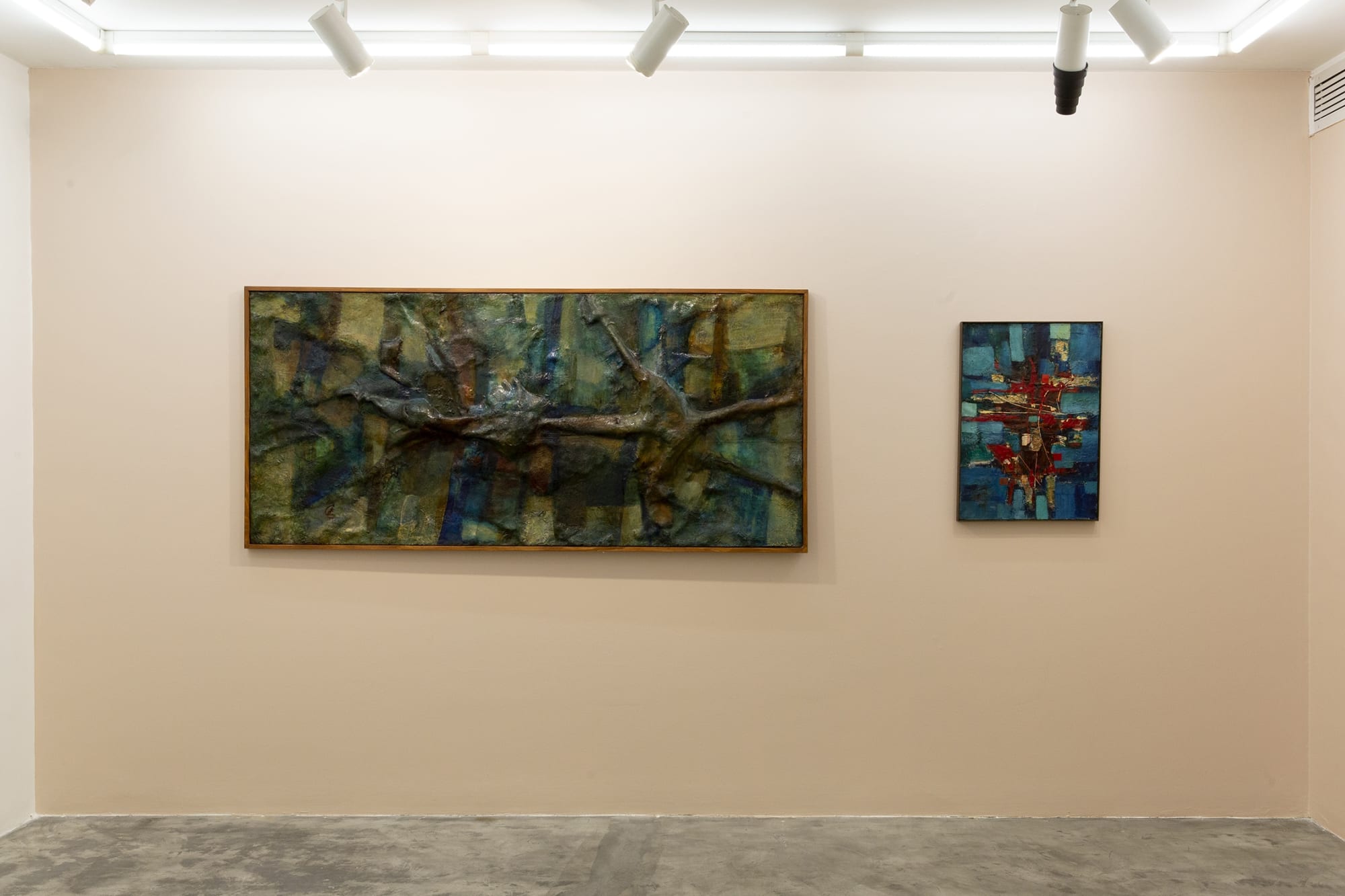 Installation View of Three Decades a solo presentation of works by Changiz Shahvagh.