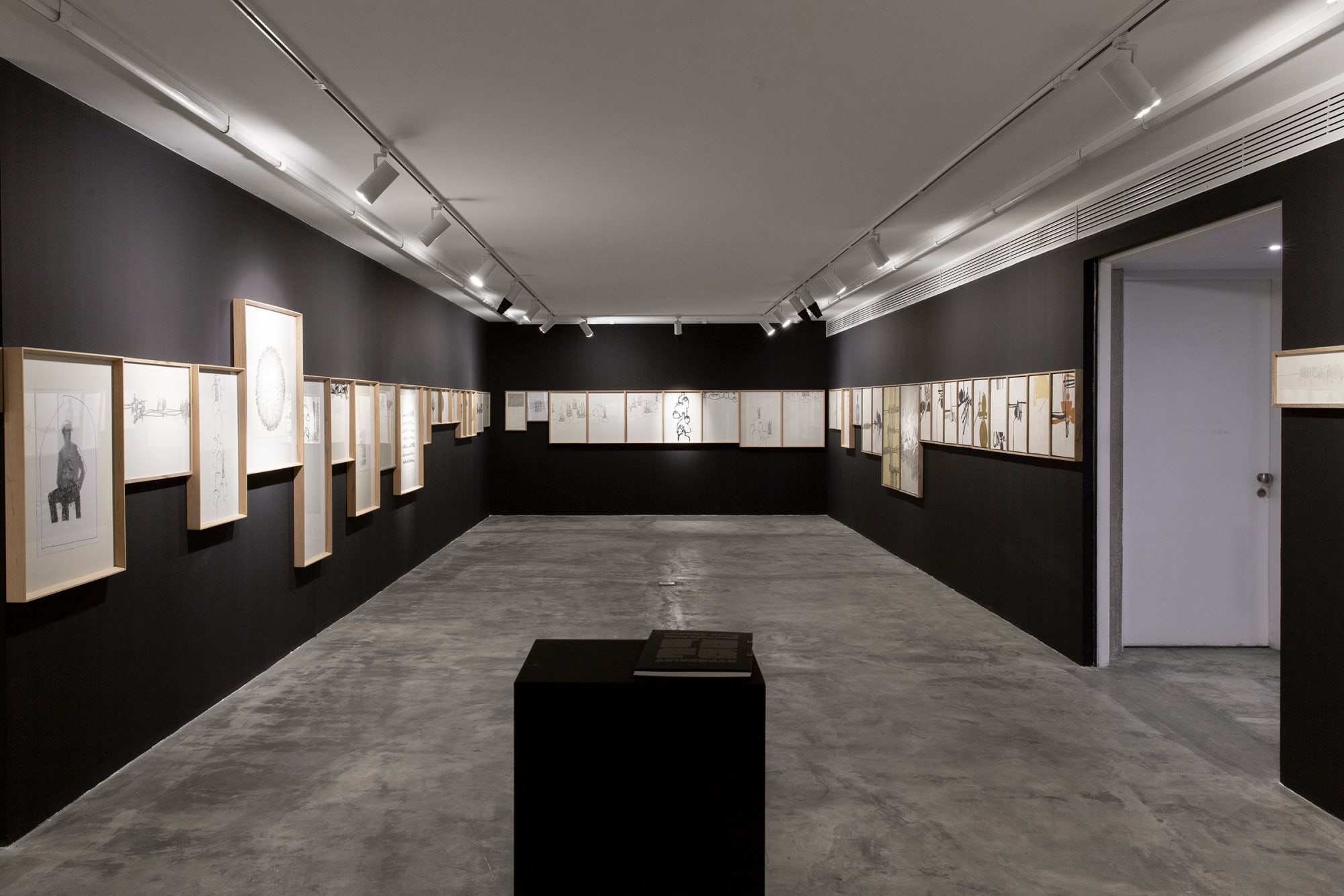 Installation of Delimitation a solo exhibition of works by Reza Abedini at +2 Gallery.