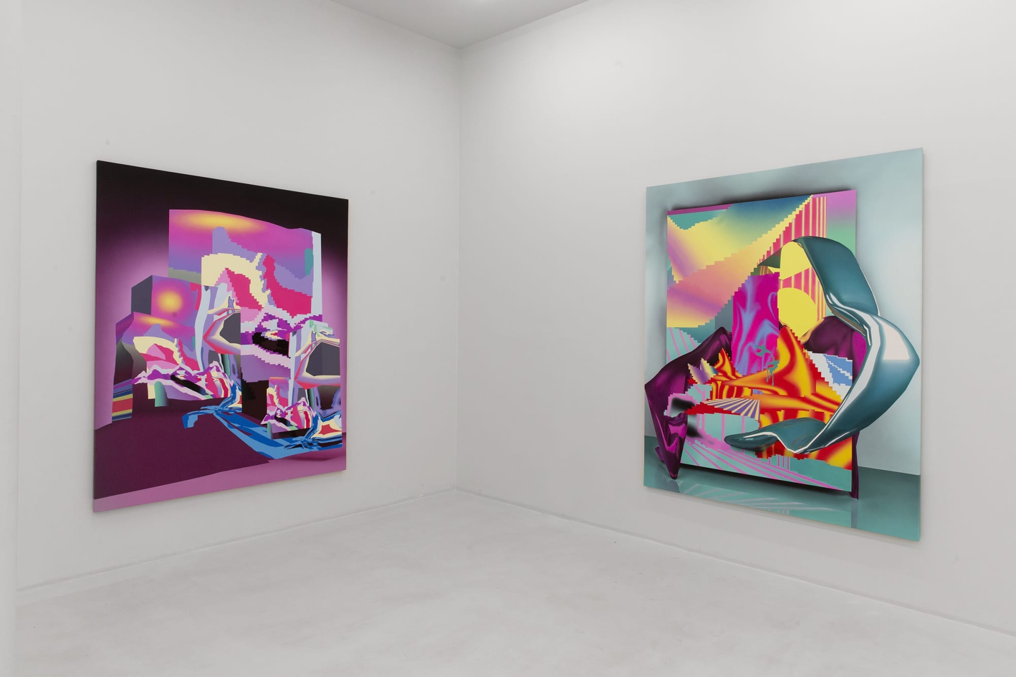 Installation View of The Infinite Continuum a solo exhibition of works by Yousha Bashir.