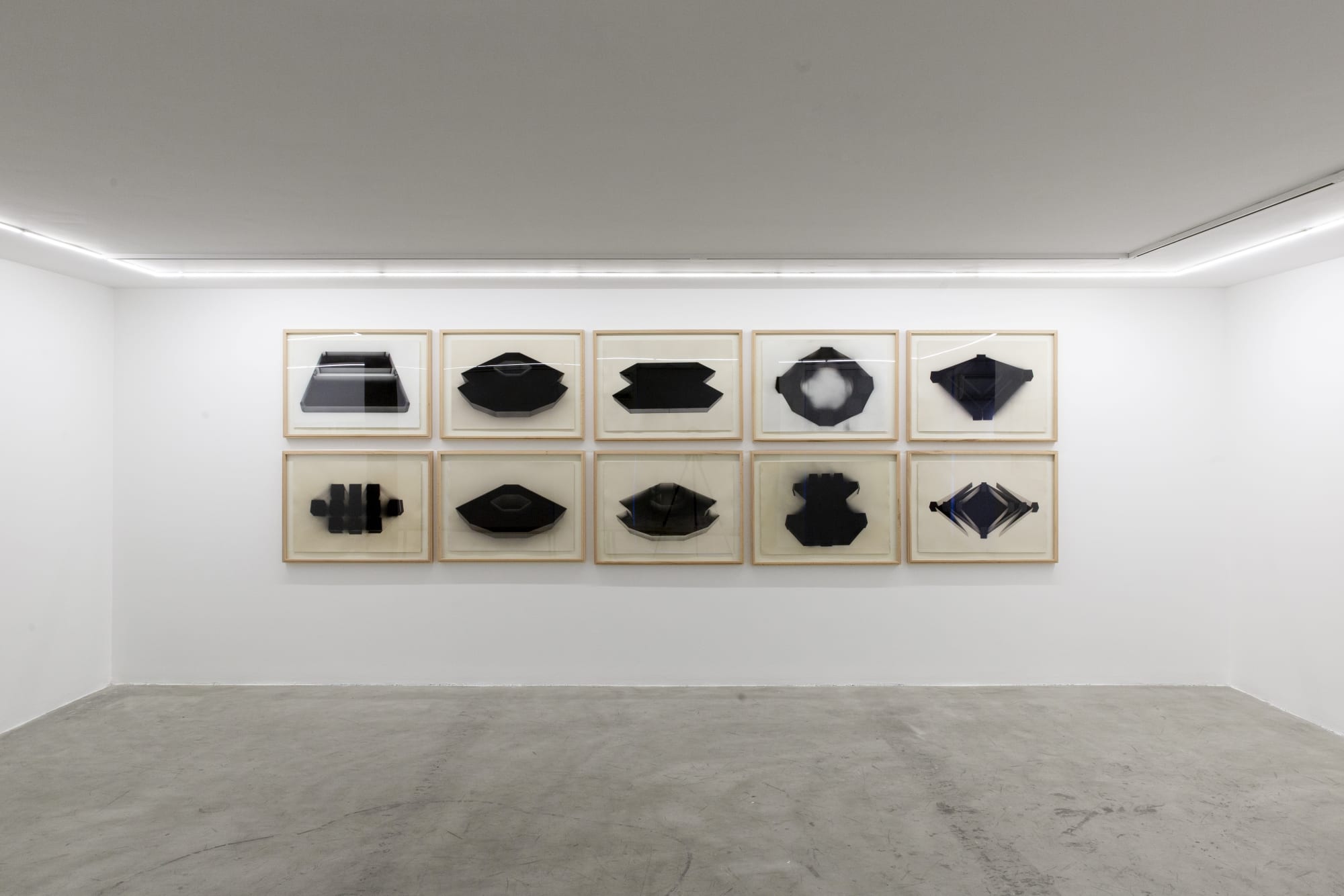 Installation View of Opaque a solo exhibition of works by Ali Beheshti .