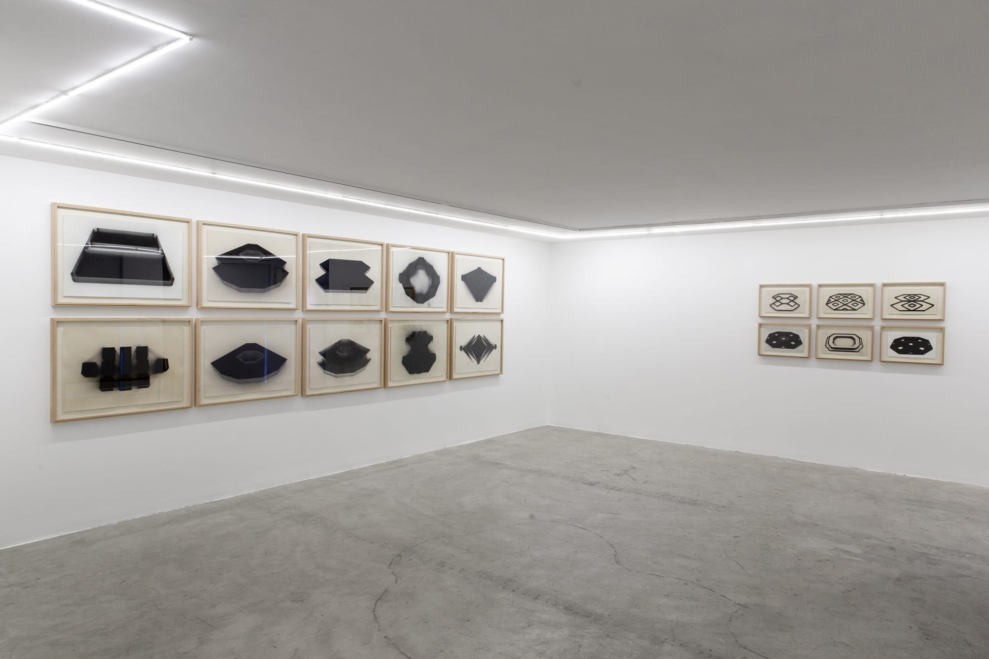 Installation View of Opaque a solo exhibition of works by Ali Beheshti .