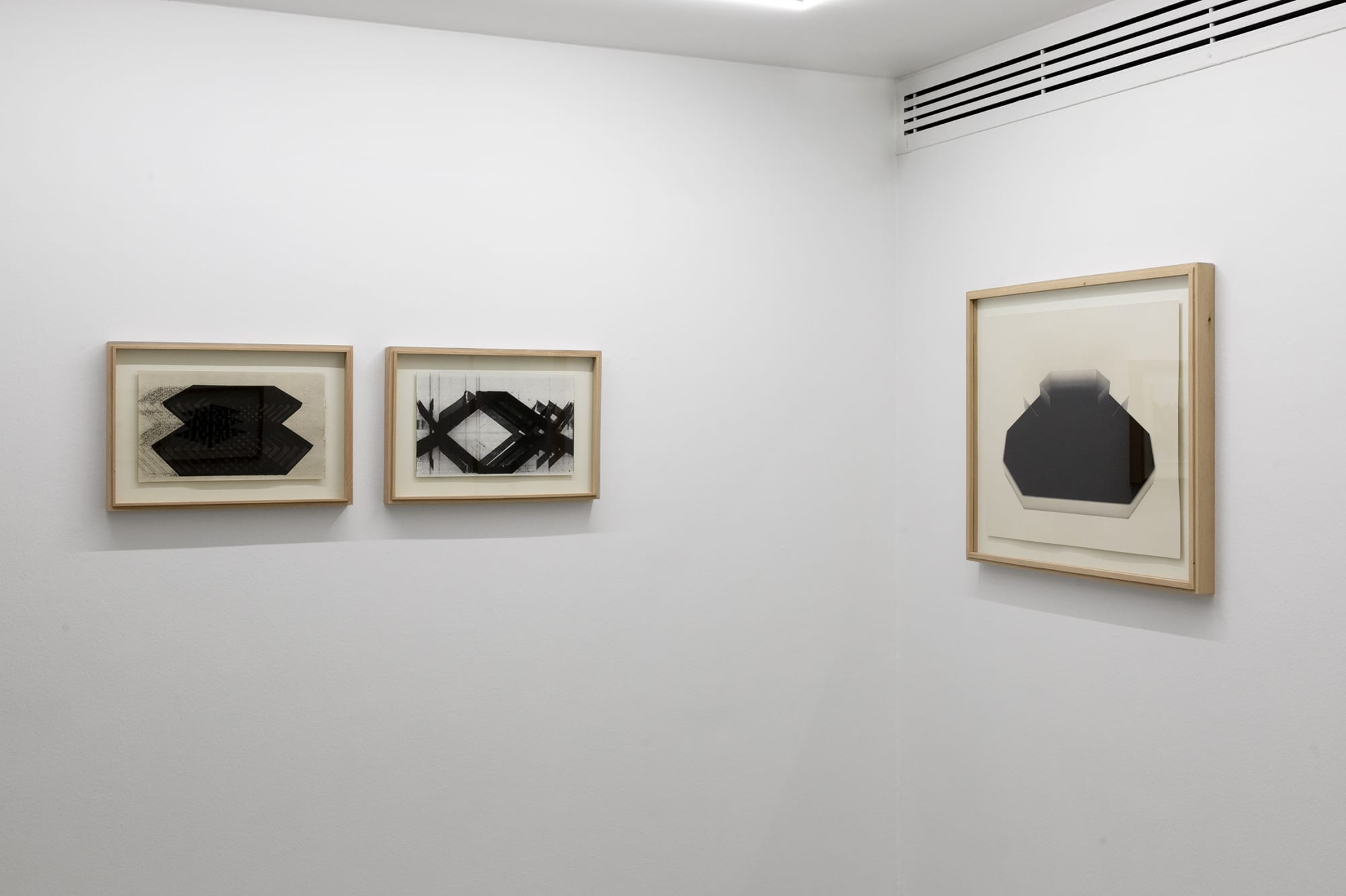Installation View of Opaque a solo exhibition of works by Ali Beheshti .