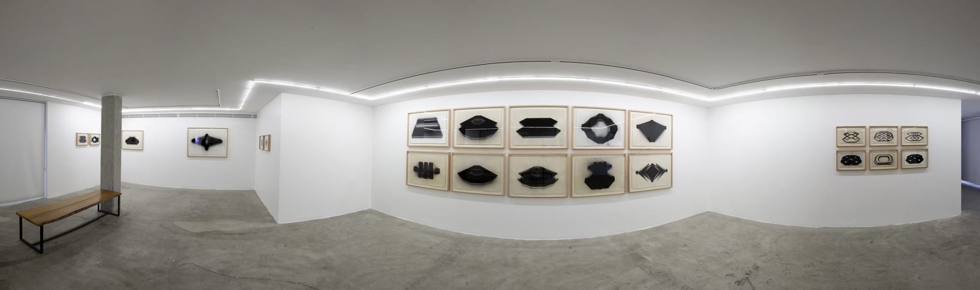Installation View of Opaque a solo exhibition of works by Ali Beheshti .