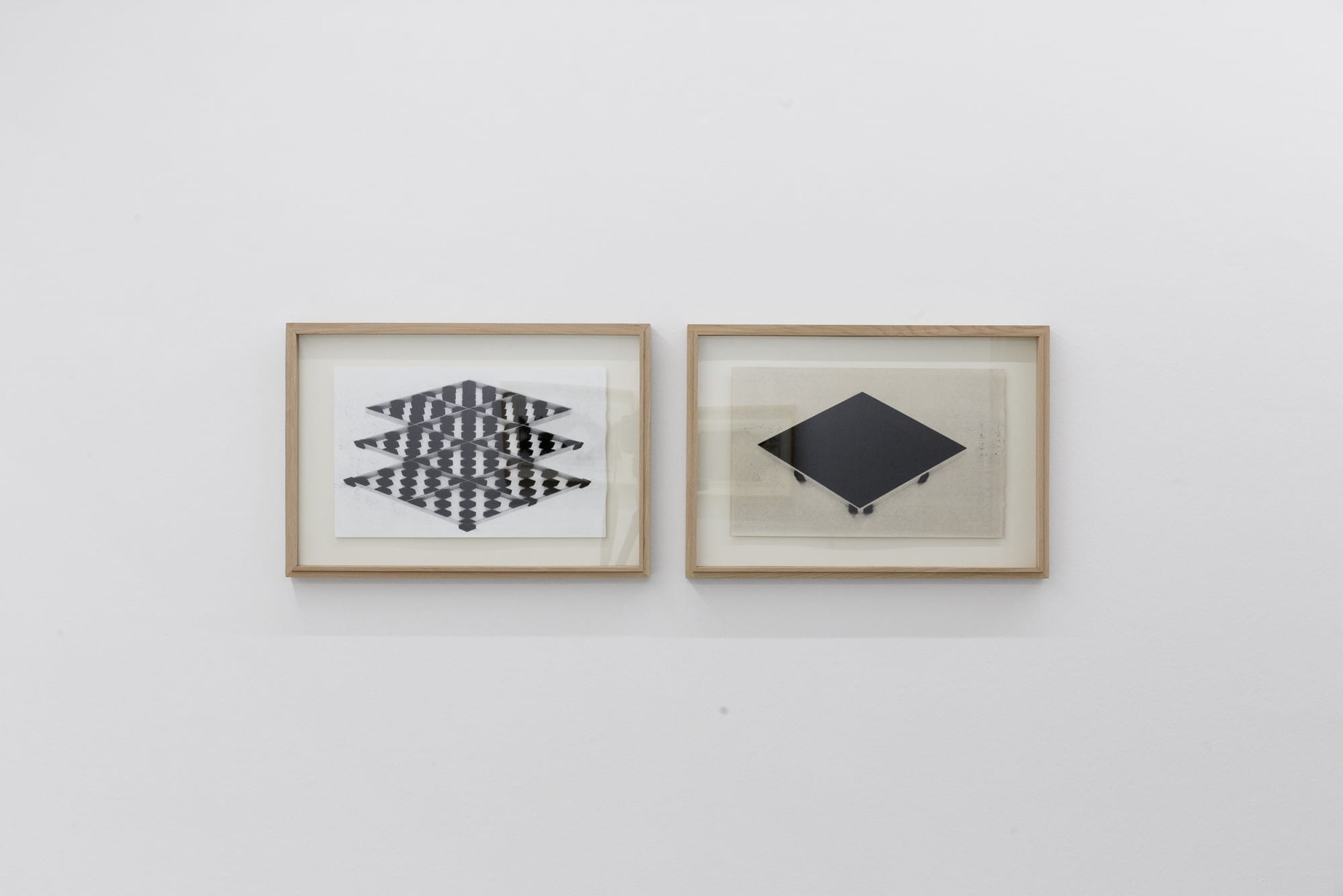 Installation View of Opaque a solo exhibition of works by Ali Beheshti .