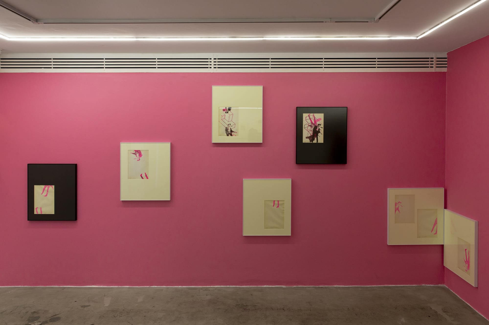 Installation view of Aftermath a solo exhibition of works by Sina Choopani at Dastan's Basement.