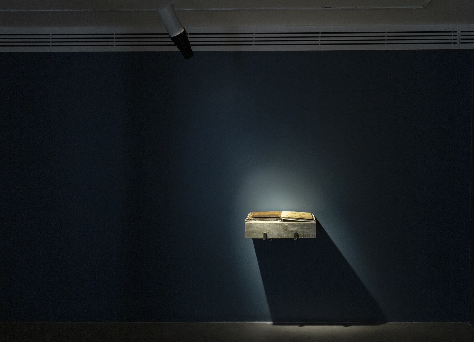 Installation View of The Library of Babel a solo presentation of works by Kolsum Salehi.