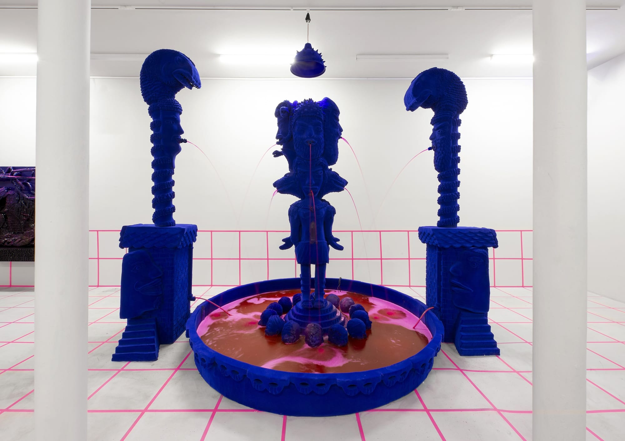 Installation View of Judgment Night: Daddy Kills People a solo presentation of works by Mamali Shafahi.