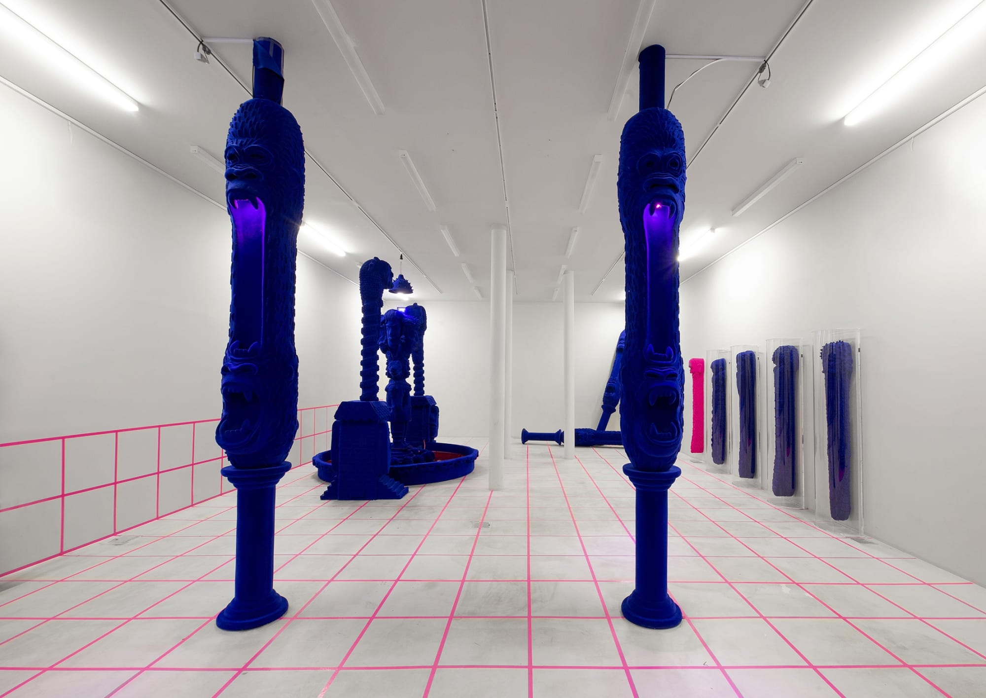 Installation View of Judgment Night: Daddy Kills People a solo presentation of works by Mamali Shafahi.