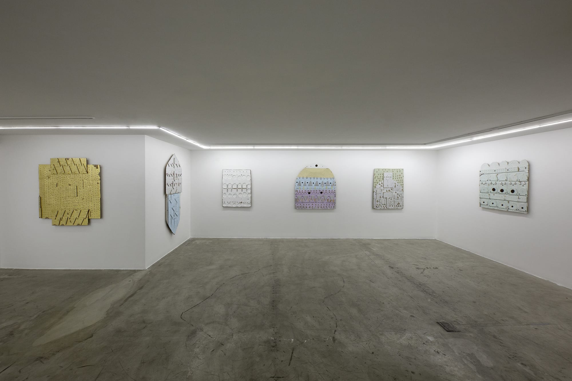 Installation View of A Shield to Hide Behind a solo presentation of works by Shadi Yasrebi.