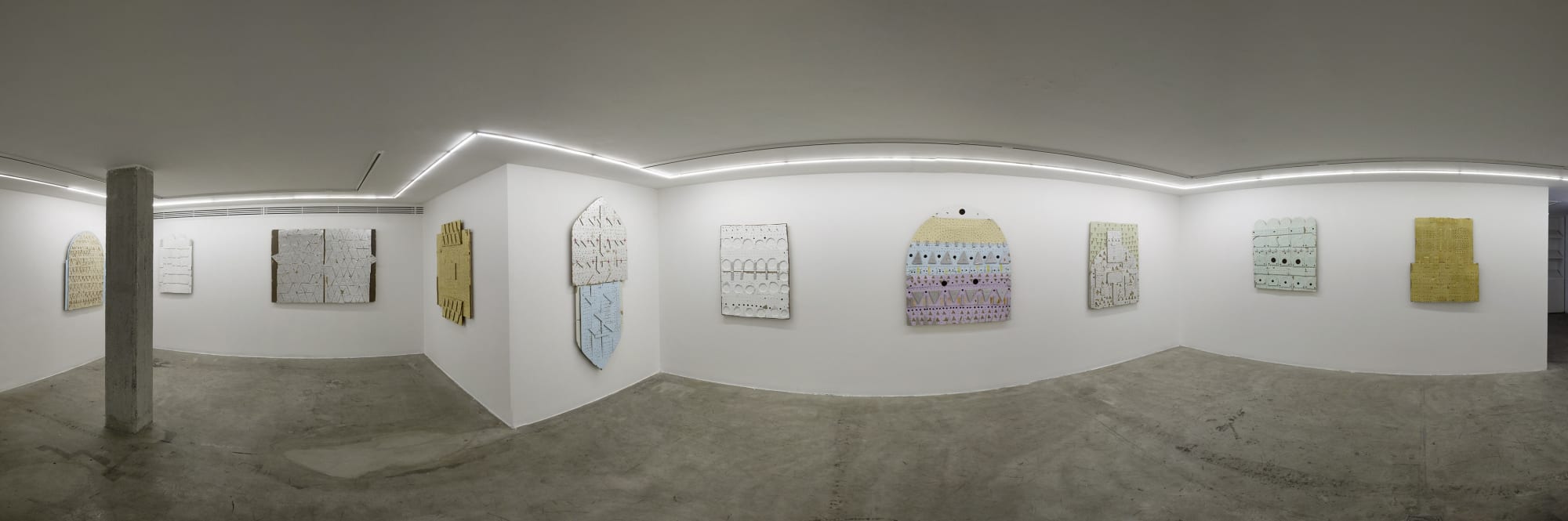 Installation View of A Shield to Hide Behind a solo presentation of works by Shadi Yasrebi.