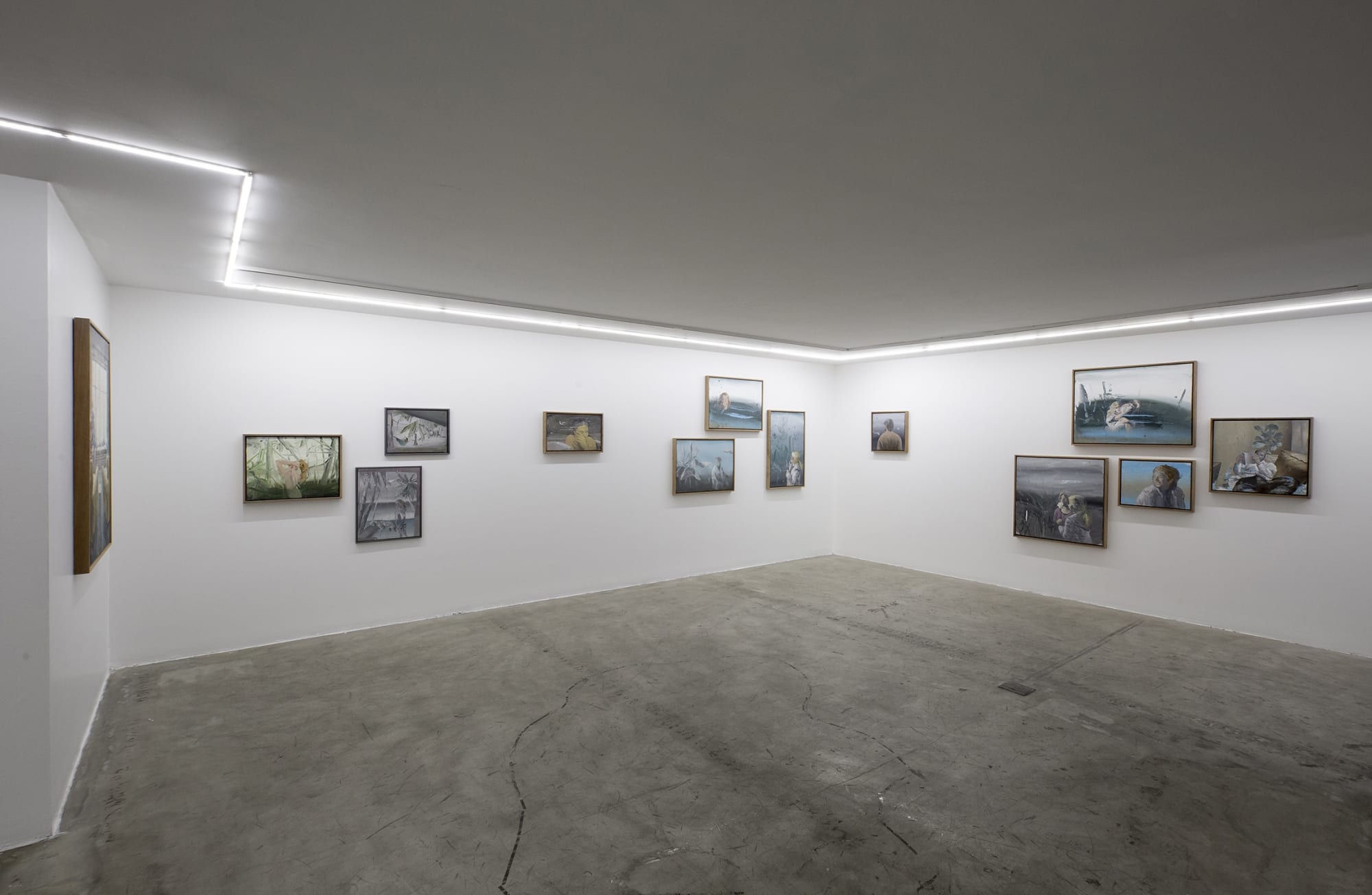Installation view of On the Sidelines a solo presentation of works by Bahman Mohammadi.
