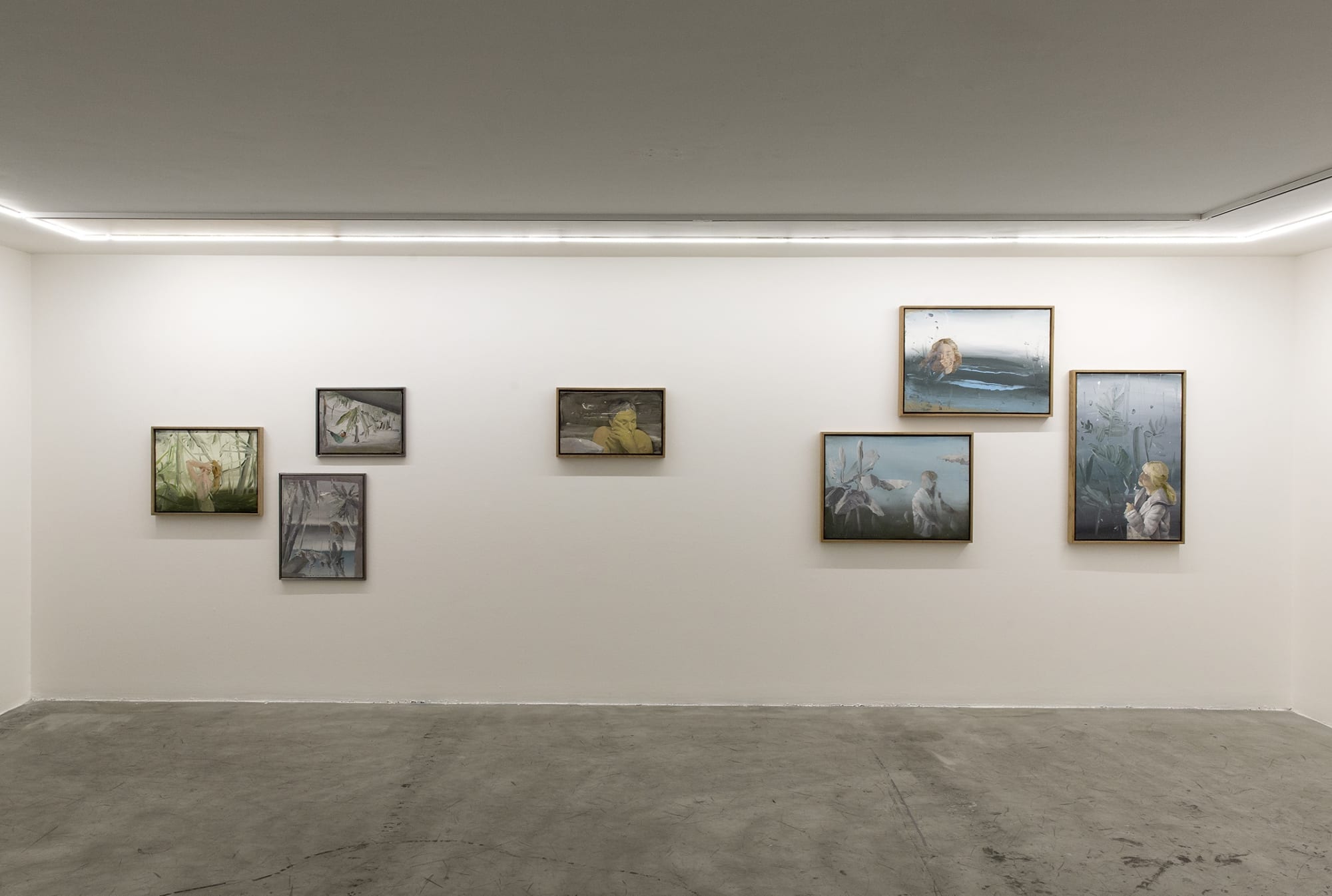 Installation view of On the Sidelines a solo presentation of works by Bahman Mohammadi.