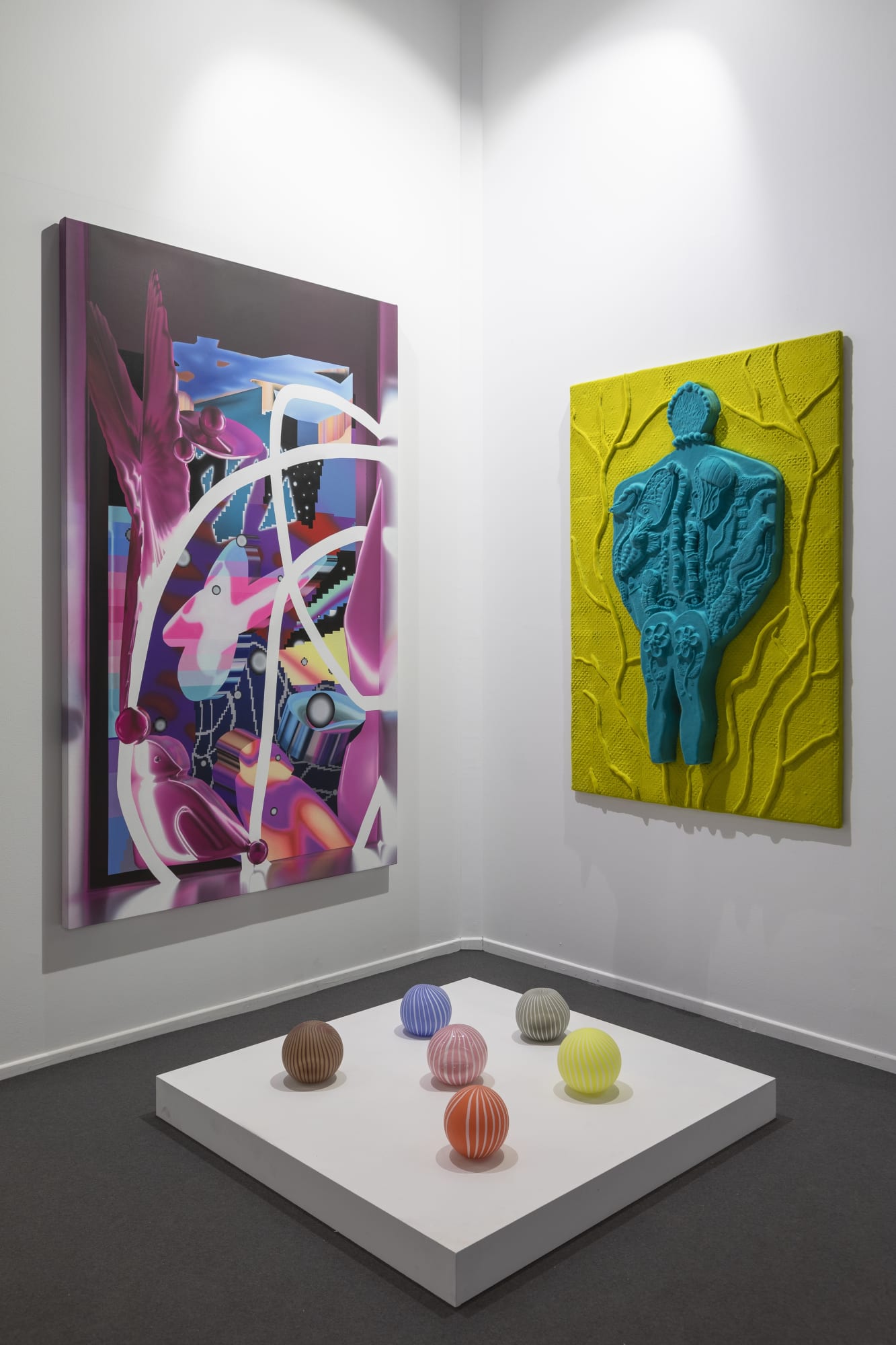 Installation View of Dastan's Booth at Art Dubai 2022.