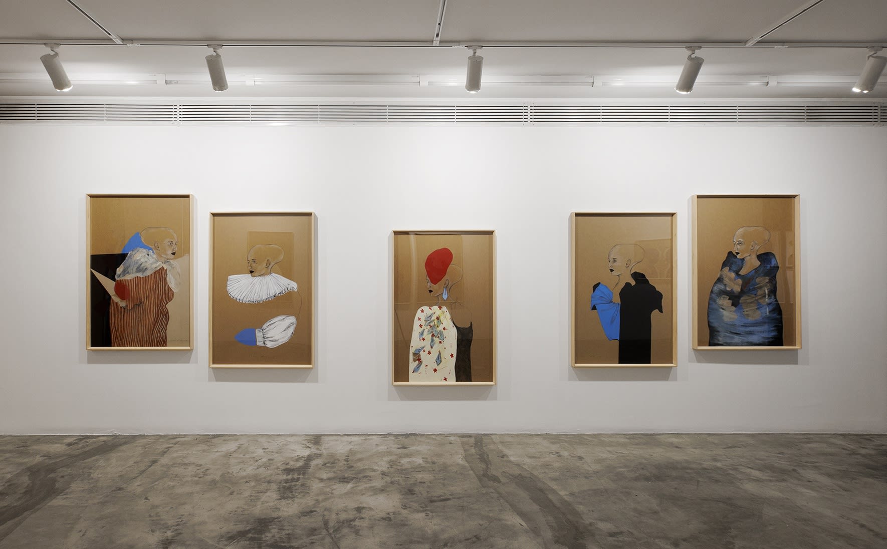 Installation view of The Theater of life a solo exhibition of works by Bahareh Navabi.