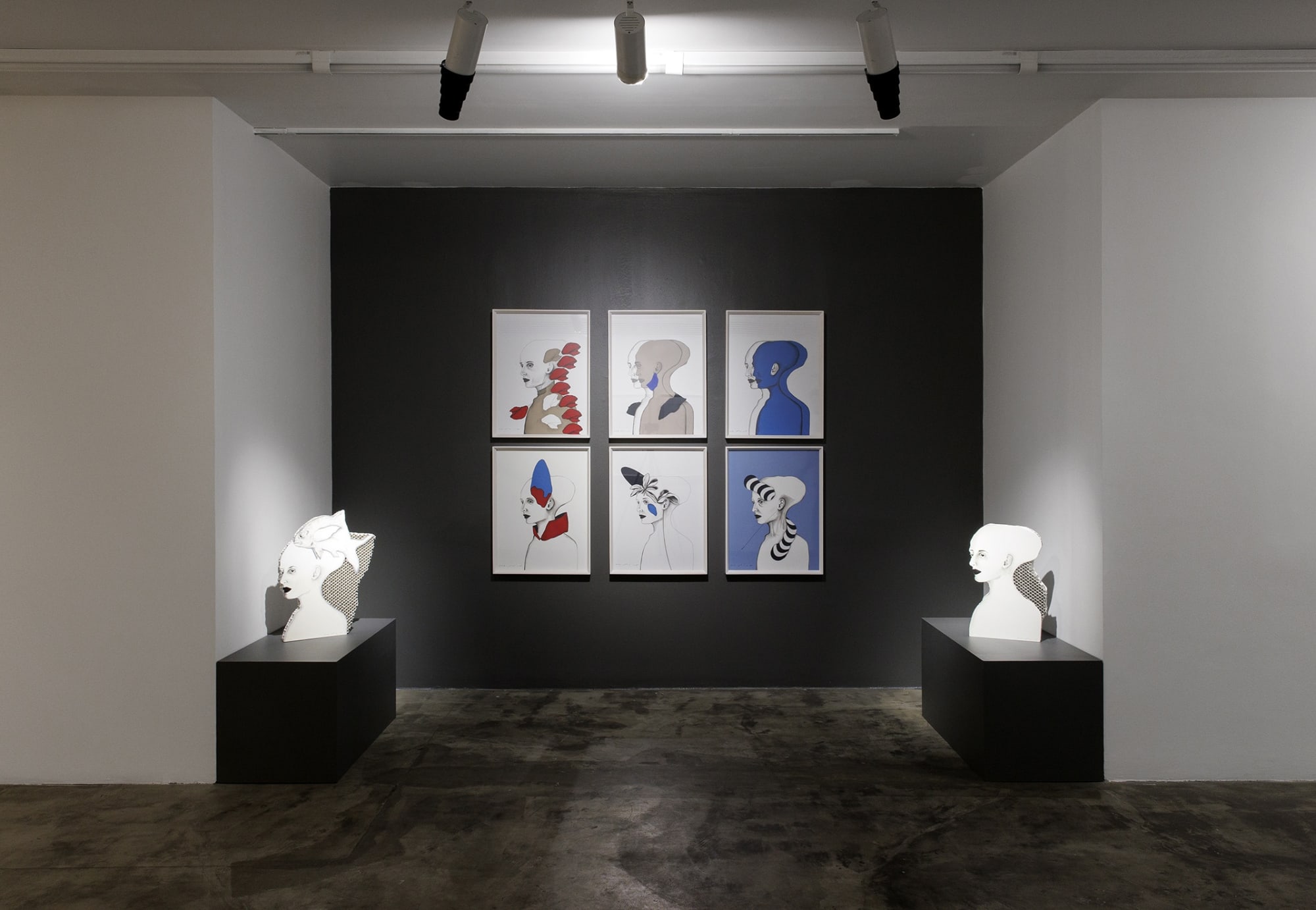 Installation view of The Theater of life a solo exhibition of works by Bahareh Navabi.