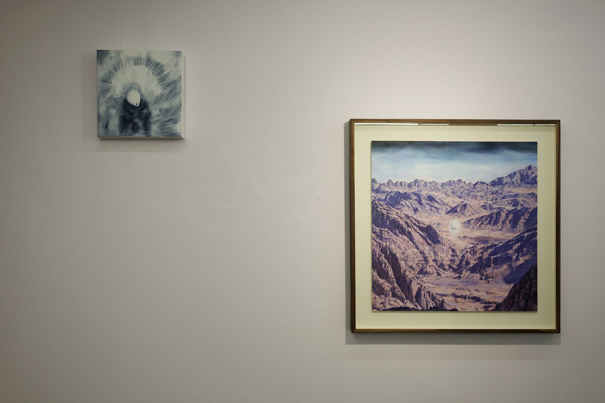 Installation view of Sugar in the Basement a solo exhibition of works by Sina Ghadaksaz.