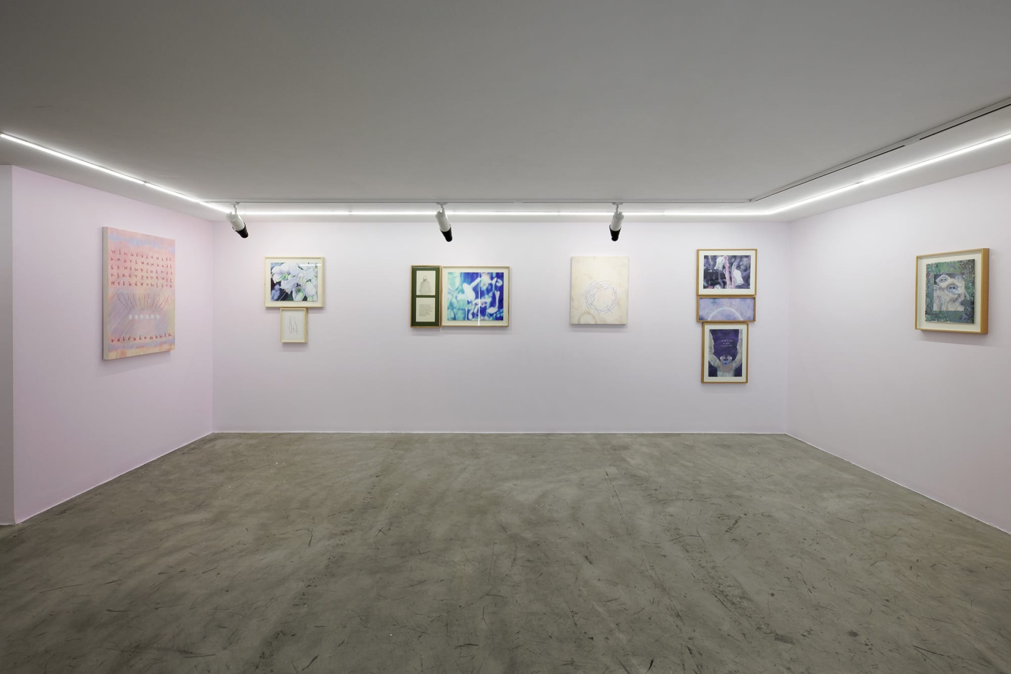 Installation view of Sugar in the Basement a solo exhibition of works by Sina Ghadaksaz.